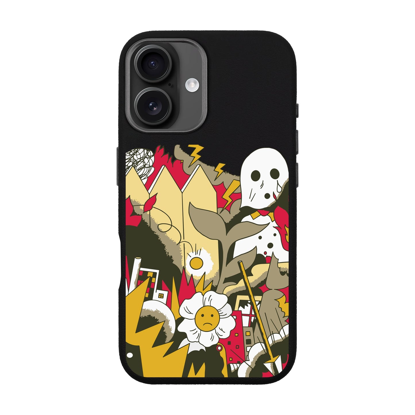 EVERYTHING IS BURNING-iPhone 16 Leather Premium Kılıf MagSafe Özellikli