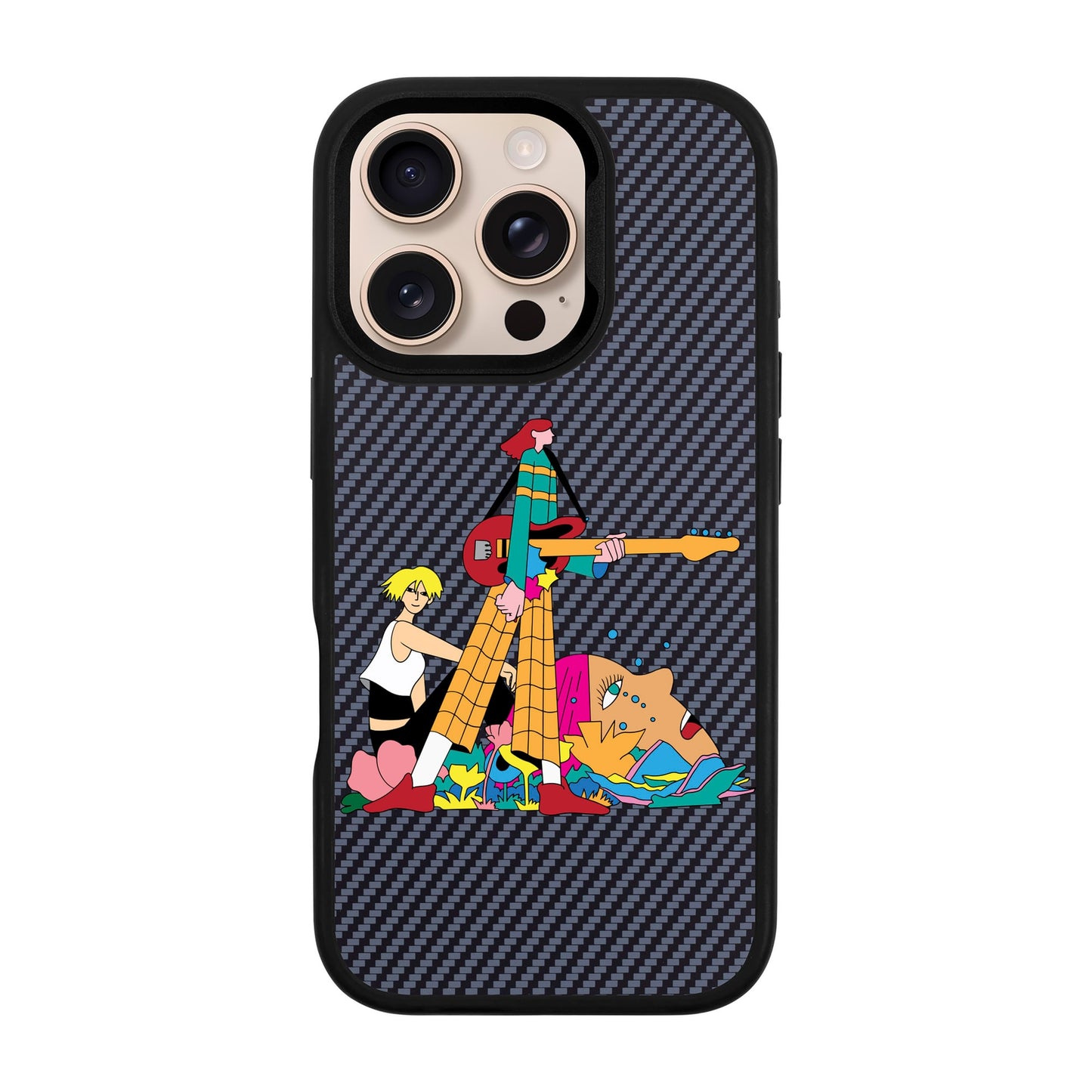 HER BAND-iPhone 16 Pro Plaid Kılıf MagSafe Özellikli