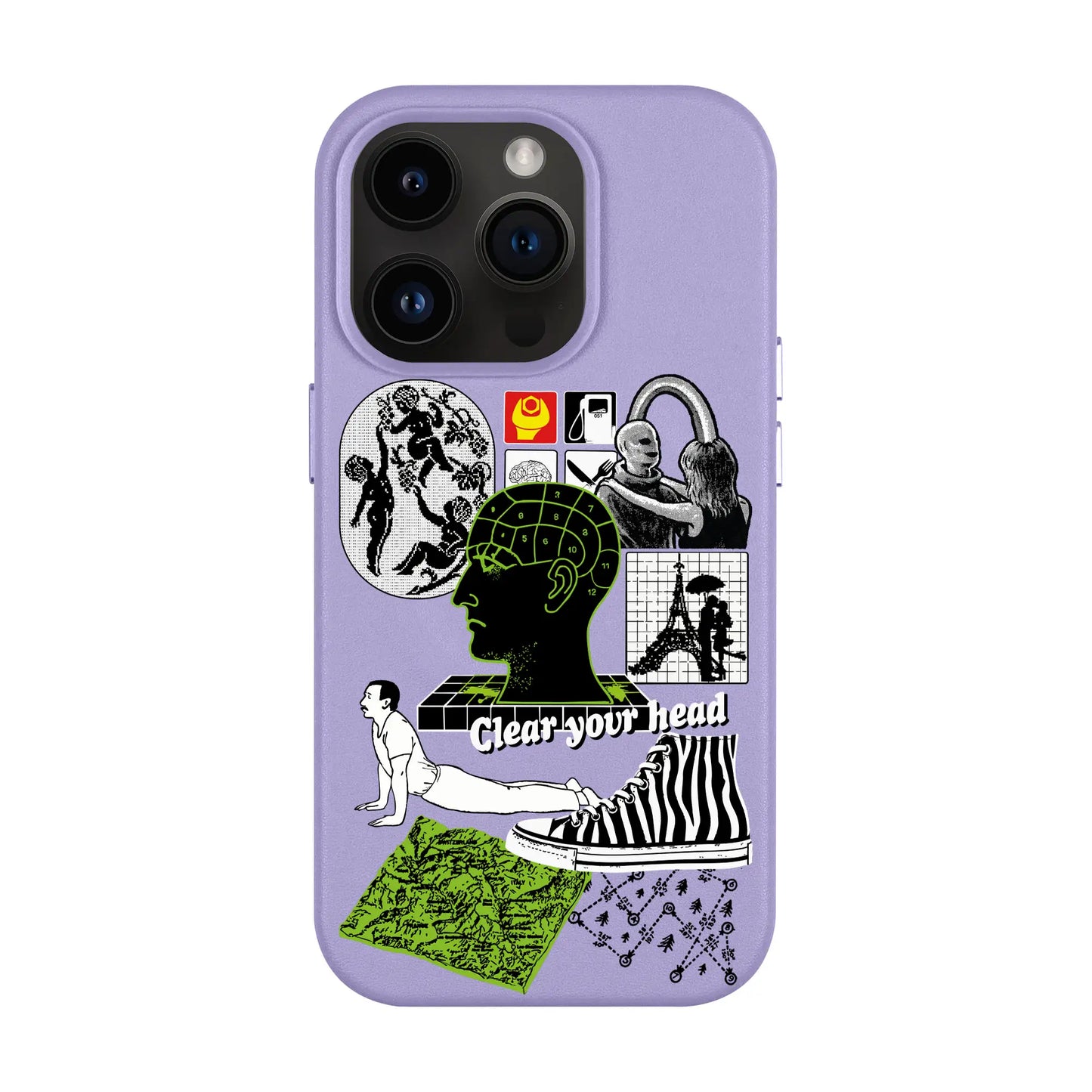 CLEAR YOUR HEAD-iPhone 14 Pro Leather Kılıf MagSafe Özellikli