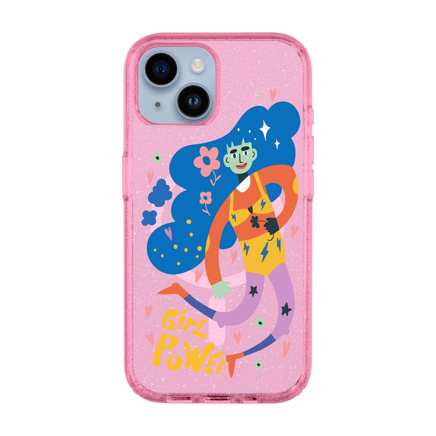 GIRL POWER-iPhone 14 Shiny Kılıf MagSafe Özellikli