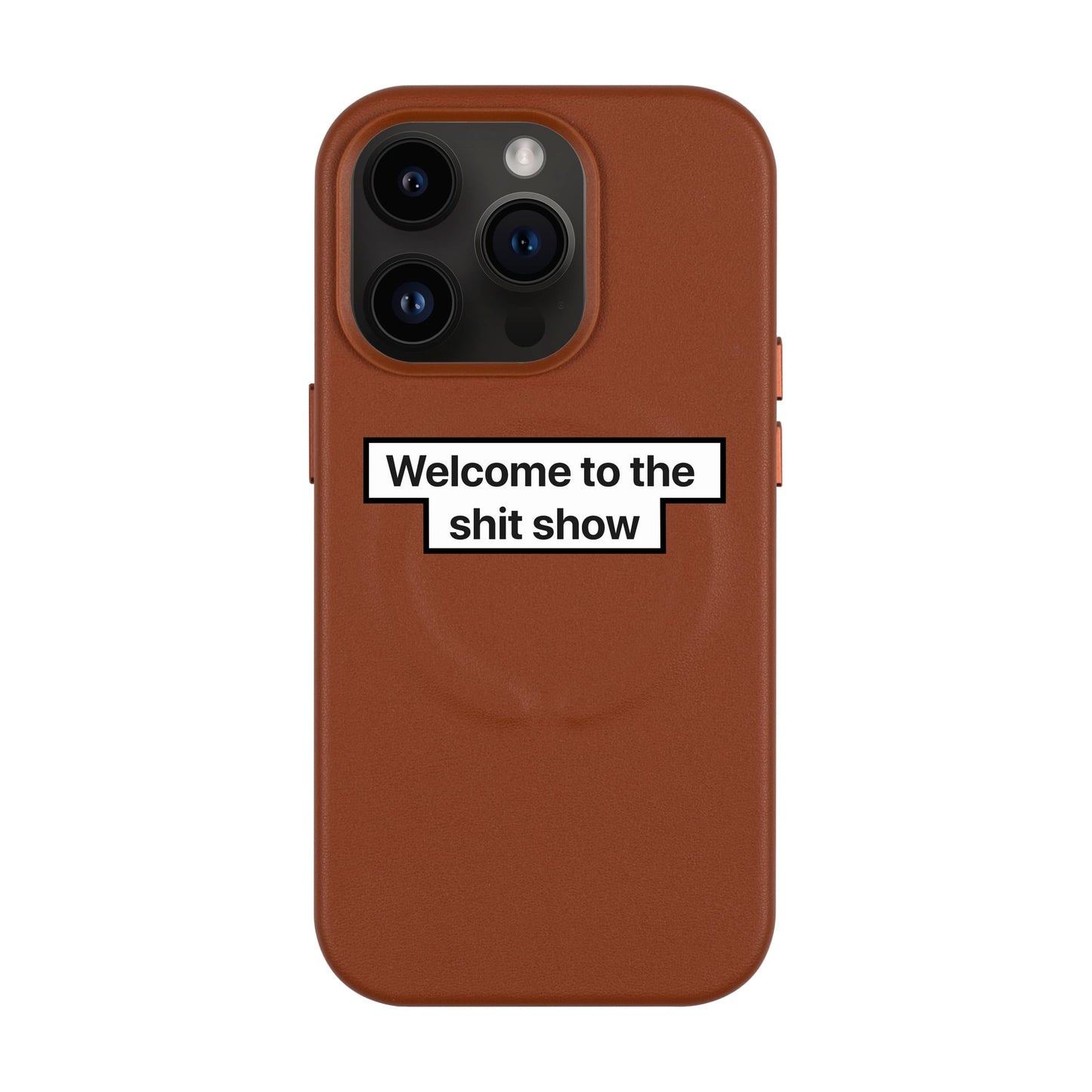 WELCOME-iPhone 14 Pro Leather Kılıf MagSafe Özellikli