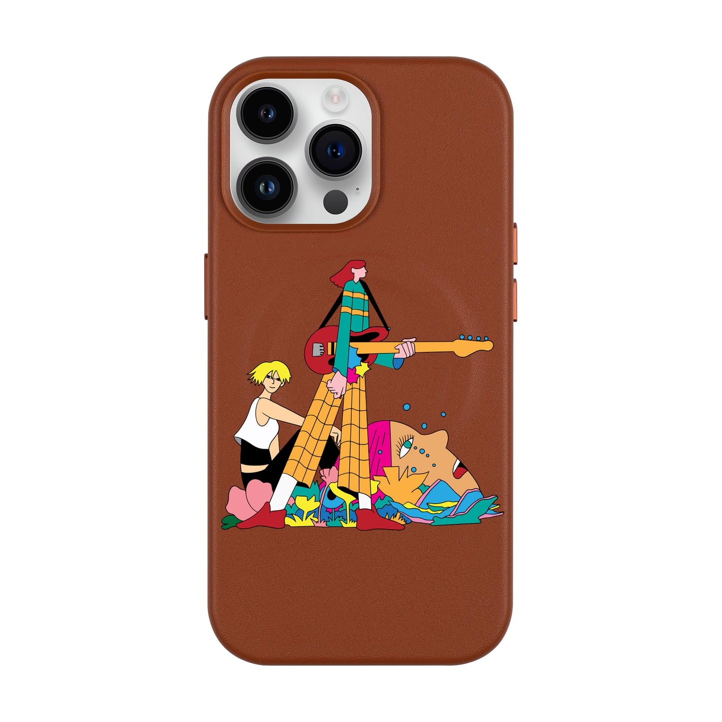 HER BAND-iPhone 14 Pro Max Leather Kılıf MagSafe Özellikli