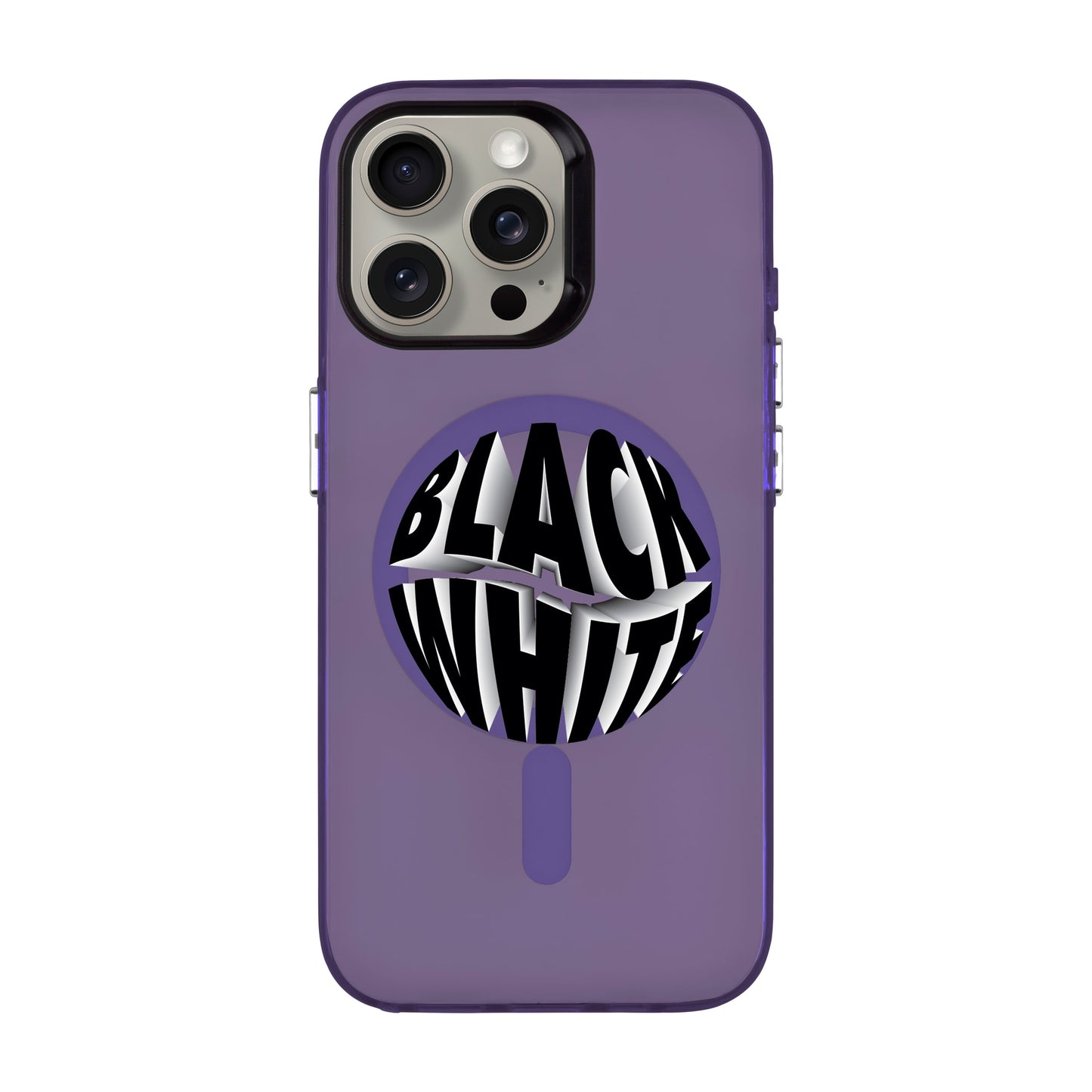 BLACK WHITE-iPhone 15 Pro Max Hold Kılıf MagSafe Özellikli
