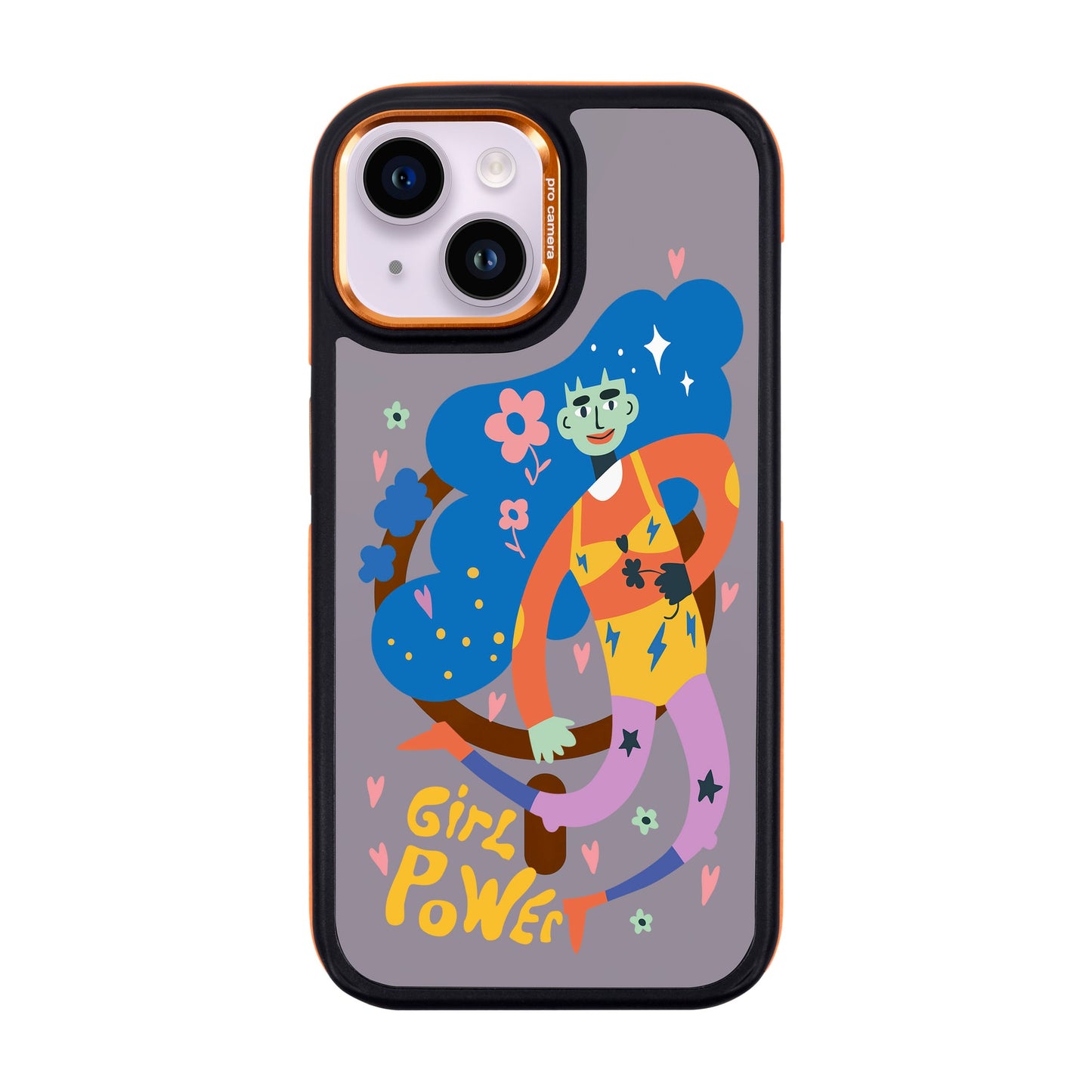 GIRL POWER-iPhone 14 Dark Kılıf MagSafe Özellikli