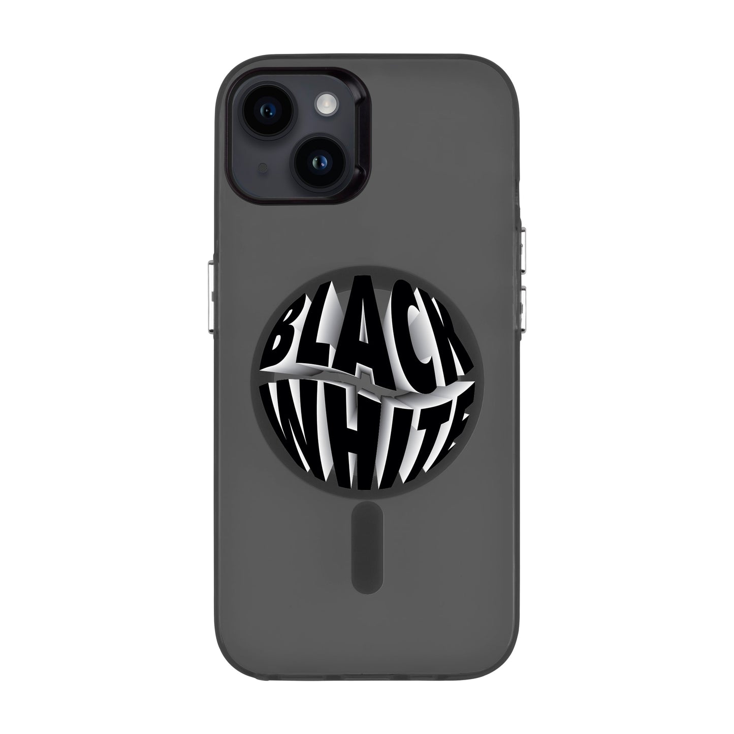BLACK WHITE-iPhone 14 Plus Hold Kılıf MagSafe Özellikli