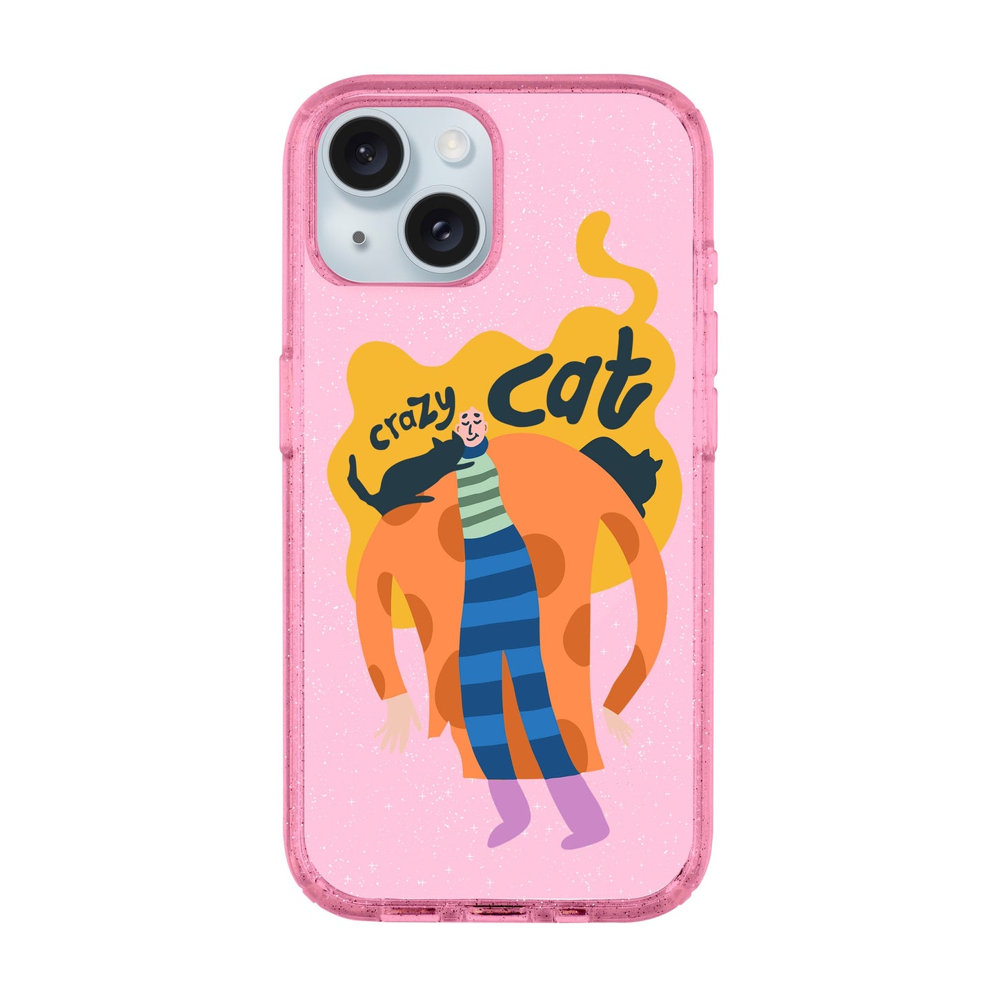 CRAZY CAT-iPhone 15 Plus Shiny Kılıf MagSafe Özellikli