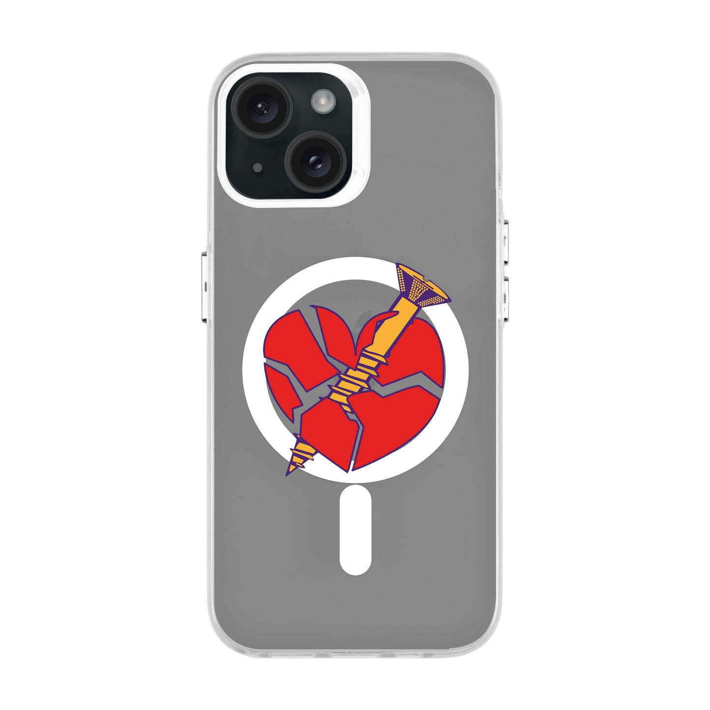 BROKEN HEART-iPhone 15 Hold Kılıf MagSafe Özellikli