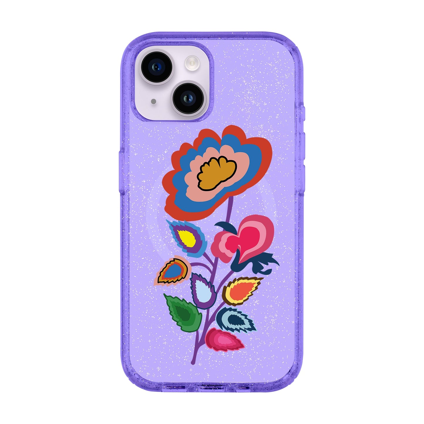 KNITTED FLOWER-iPhone 14 Shiny Kılıf MagSafe Özellikli