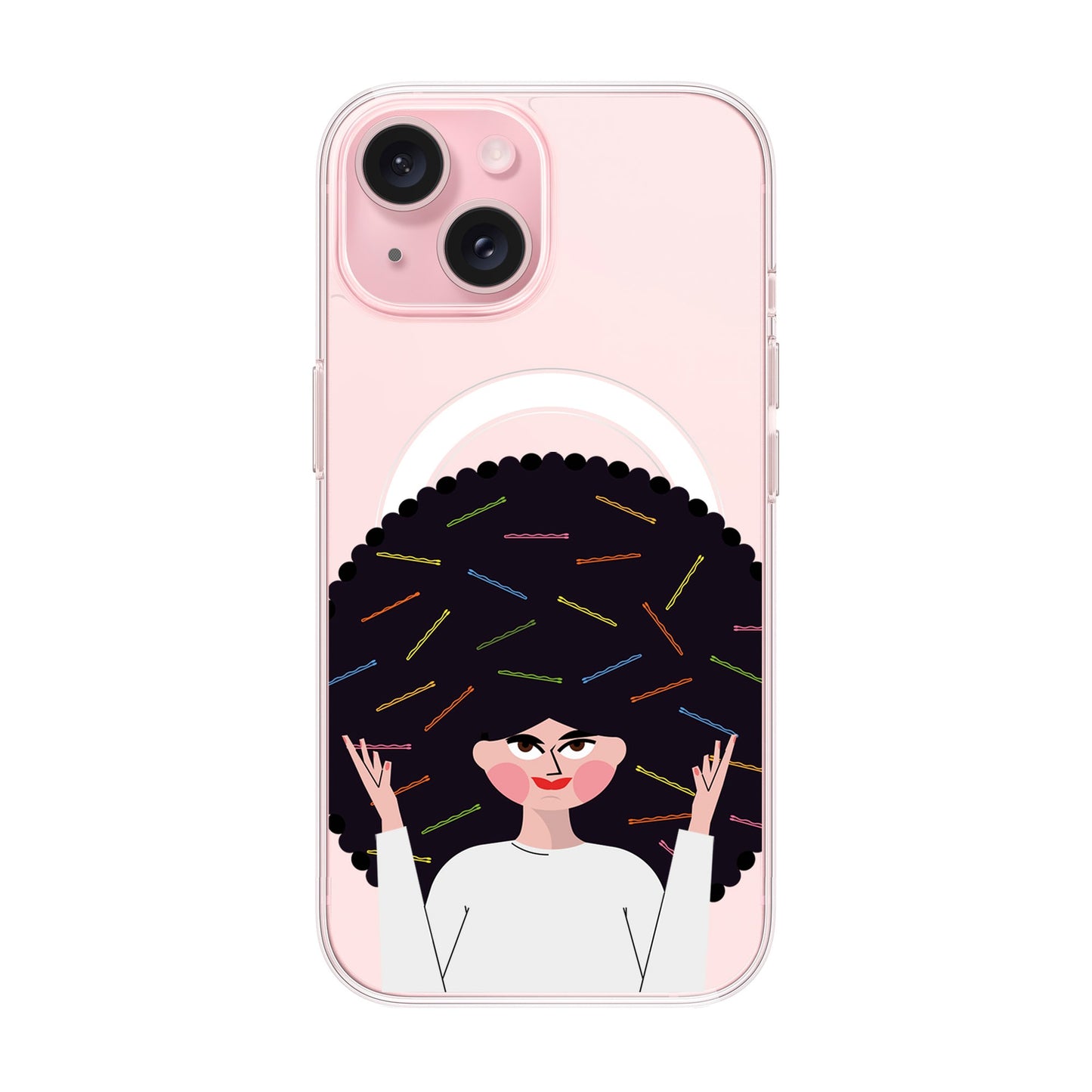 TANGLES OF HAPPINESS-iPhone 15 Solid Kılıf MagSafe Özellikli
