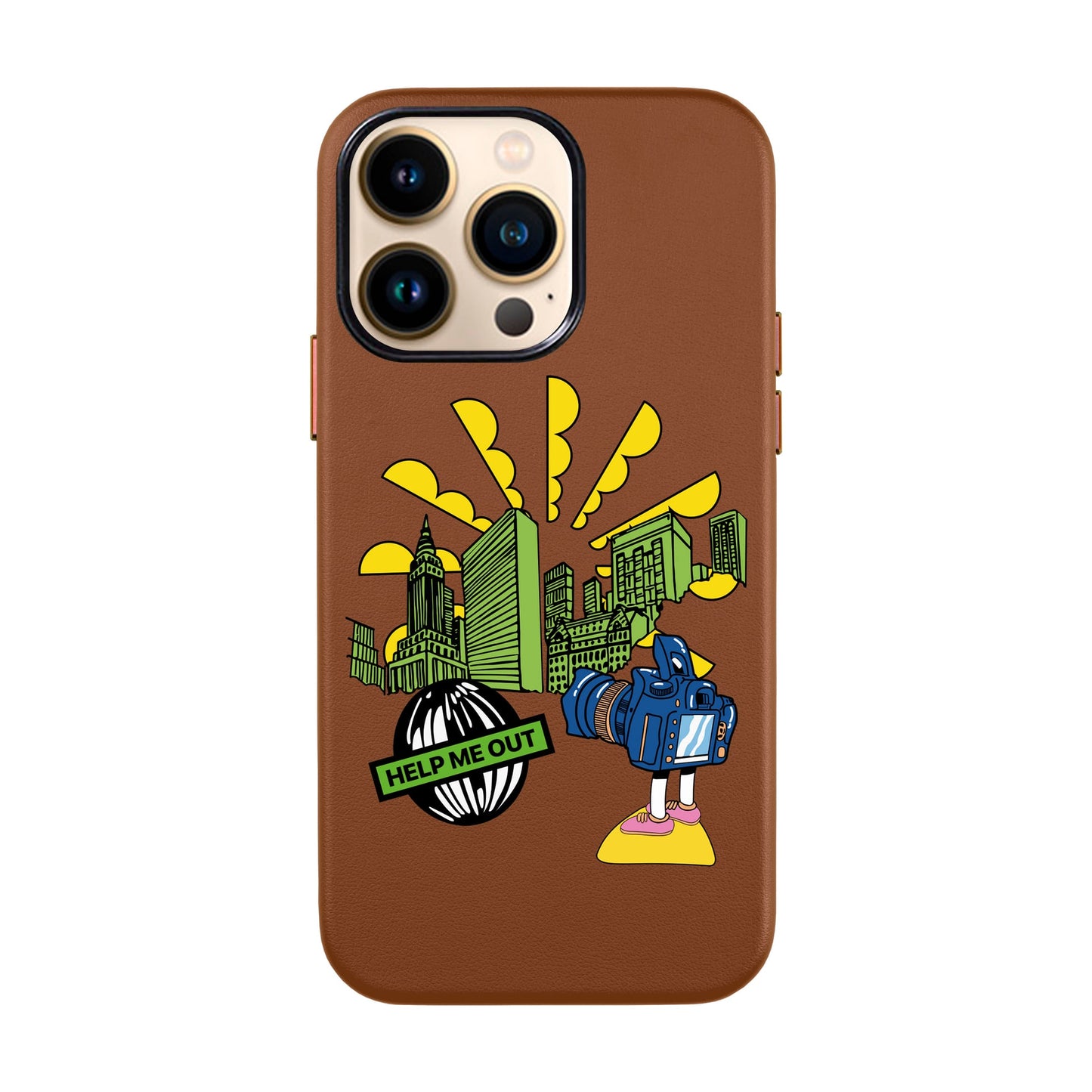 HELP ME OUT-iPhone 13 Pro Leather Kılıf