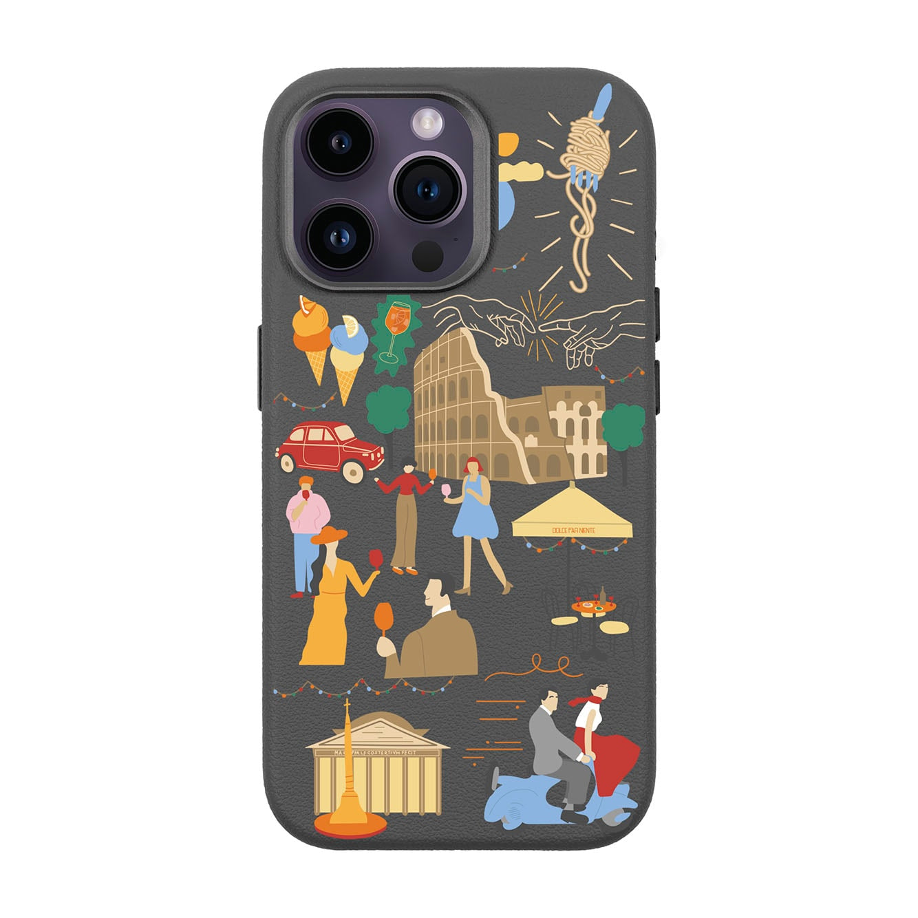 ROMA-iPhone 14 Pro Max Leather Premium Kılıf MagSafe Özellikli