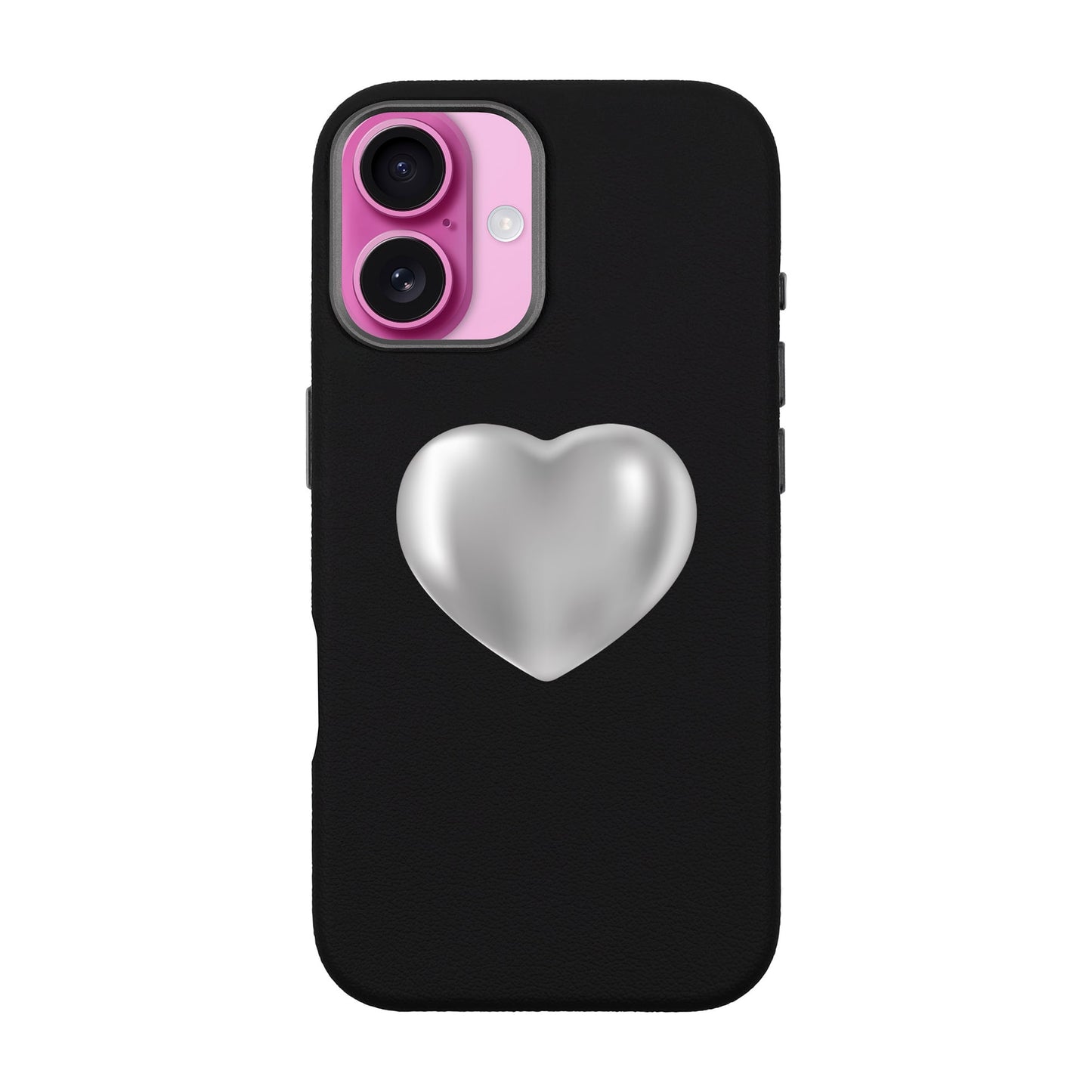 SILVER HEART-iPhone 16 Plus Leather Premium Kılıf MagSafe Özellikli