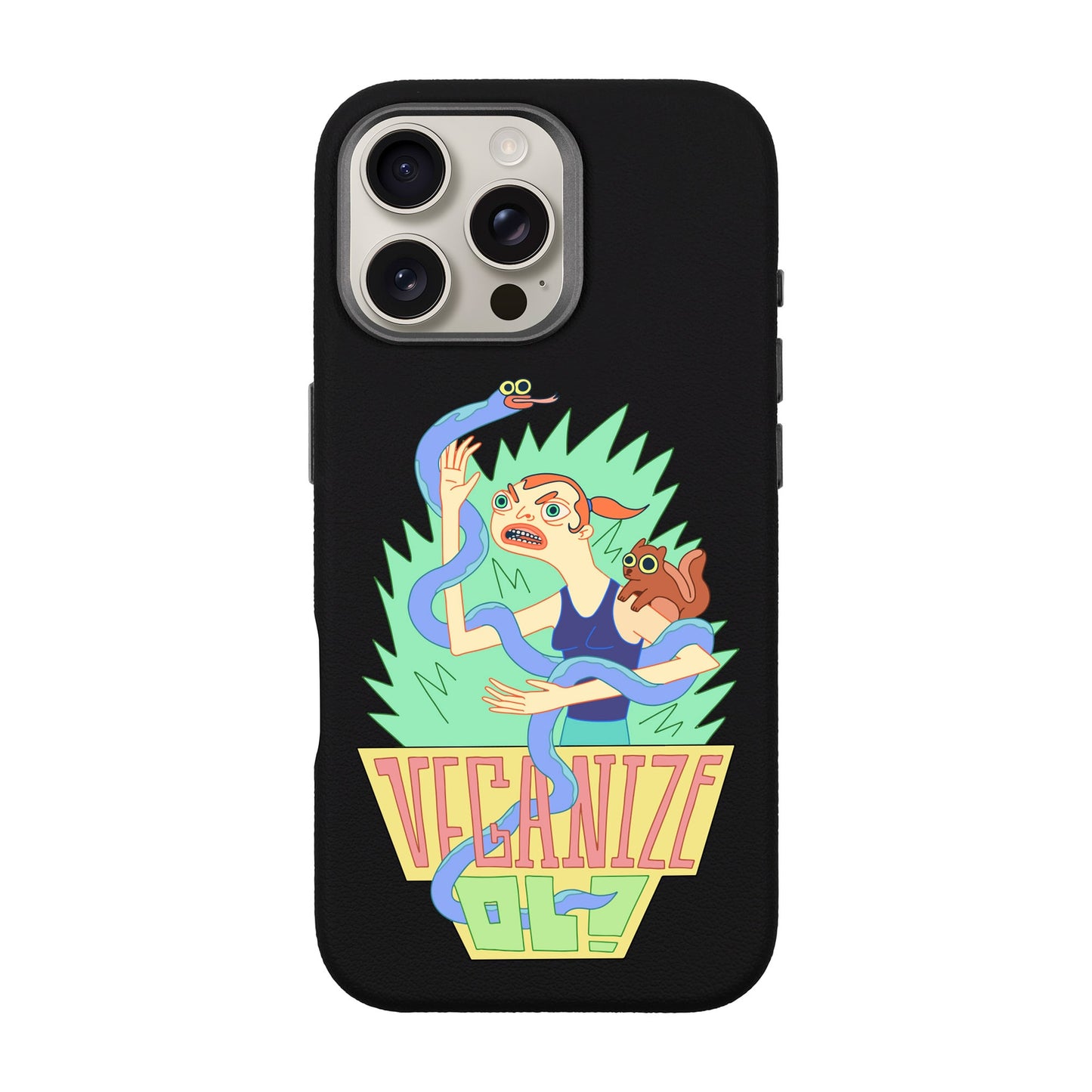 VEGANİZE-iPhone 16 Pro Max Leather Premium Kılıf MagSafe Özellikli