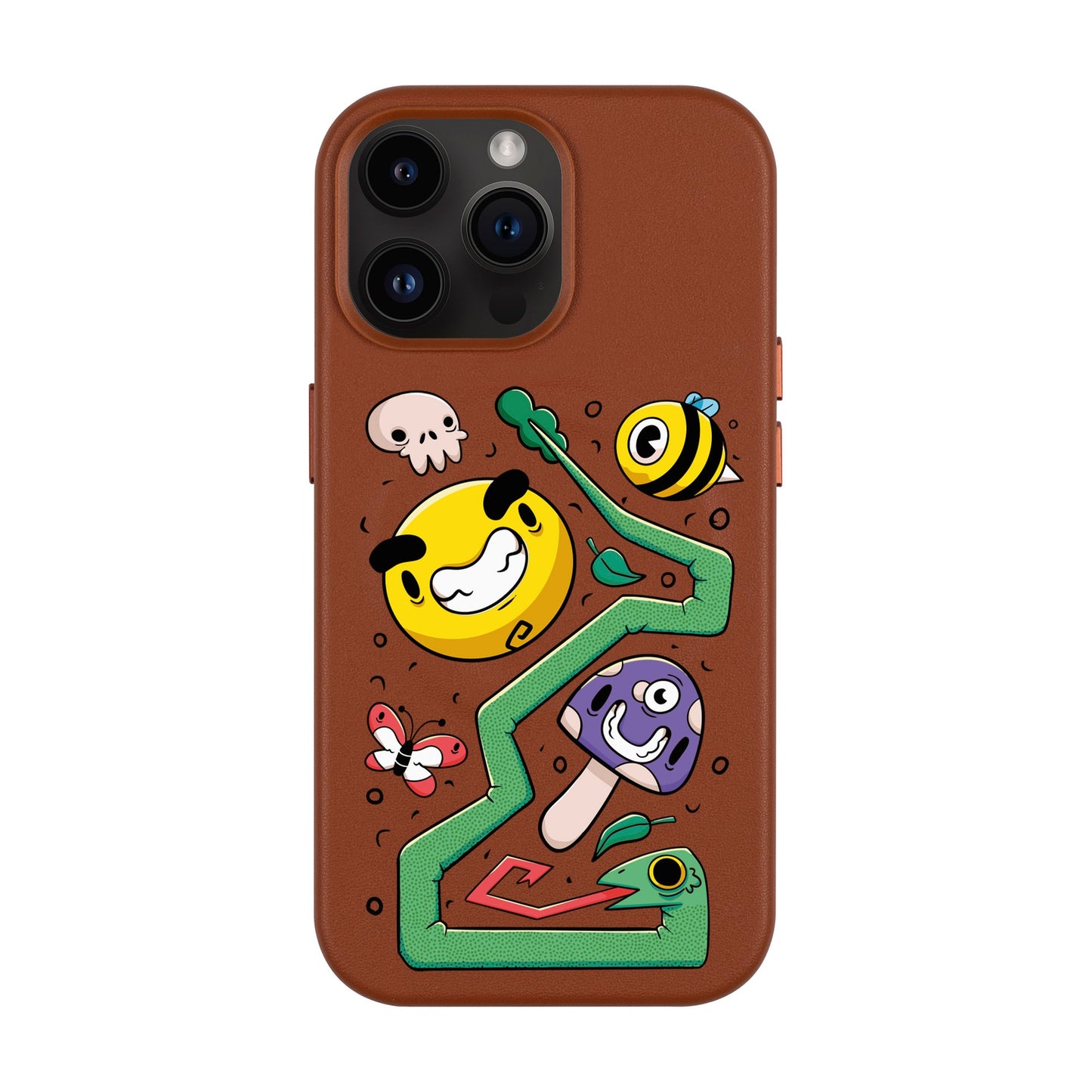 NADUR-iPhone 14 Pro Max Leather Kılıf MagSafe Özellikli
