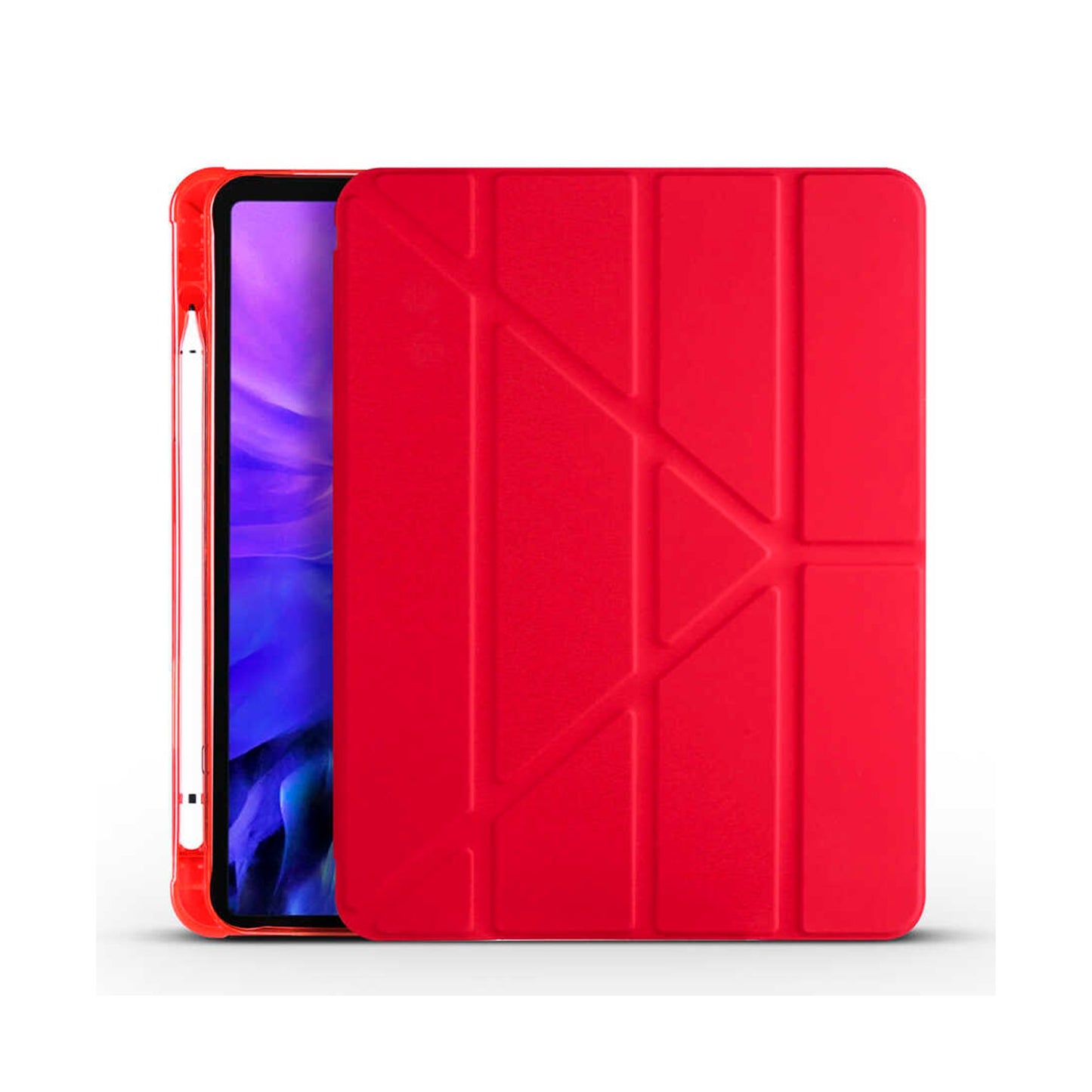Apple iPad Air 10.9 inç 2020 (4.Nesil)-Trigon Folding Kalemlikli Standlı Kılıf