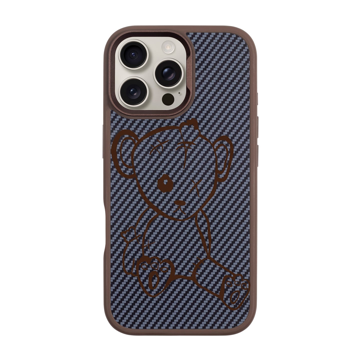 BABY BEAR-iPhone 16 Pro Max Plaid Kılıf MagSafe Özellikli