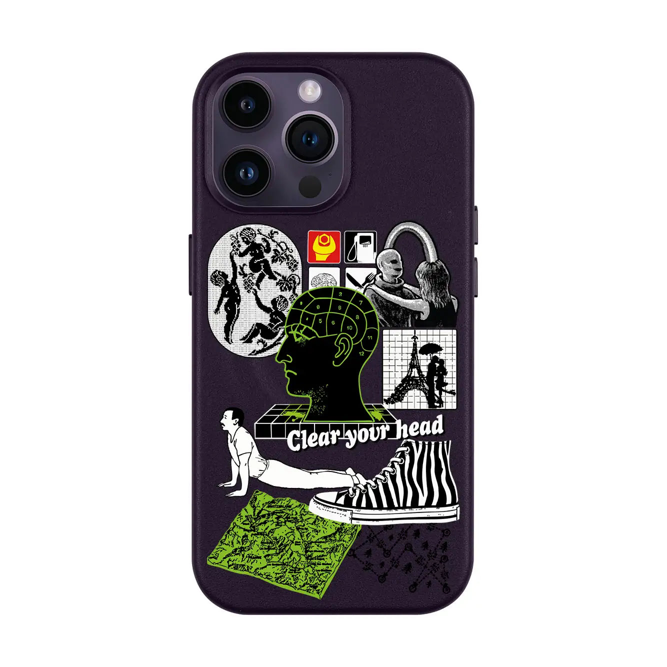 CLEAR YOUR HEAD-iPhone 14 Pro Max Leather Kılıf MagSafe Özellikli