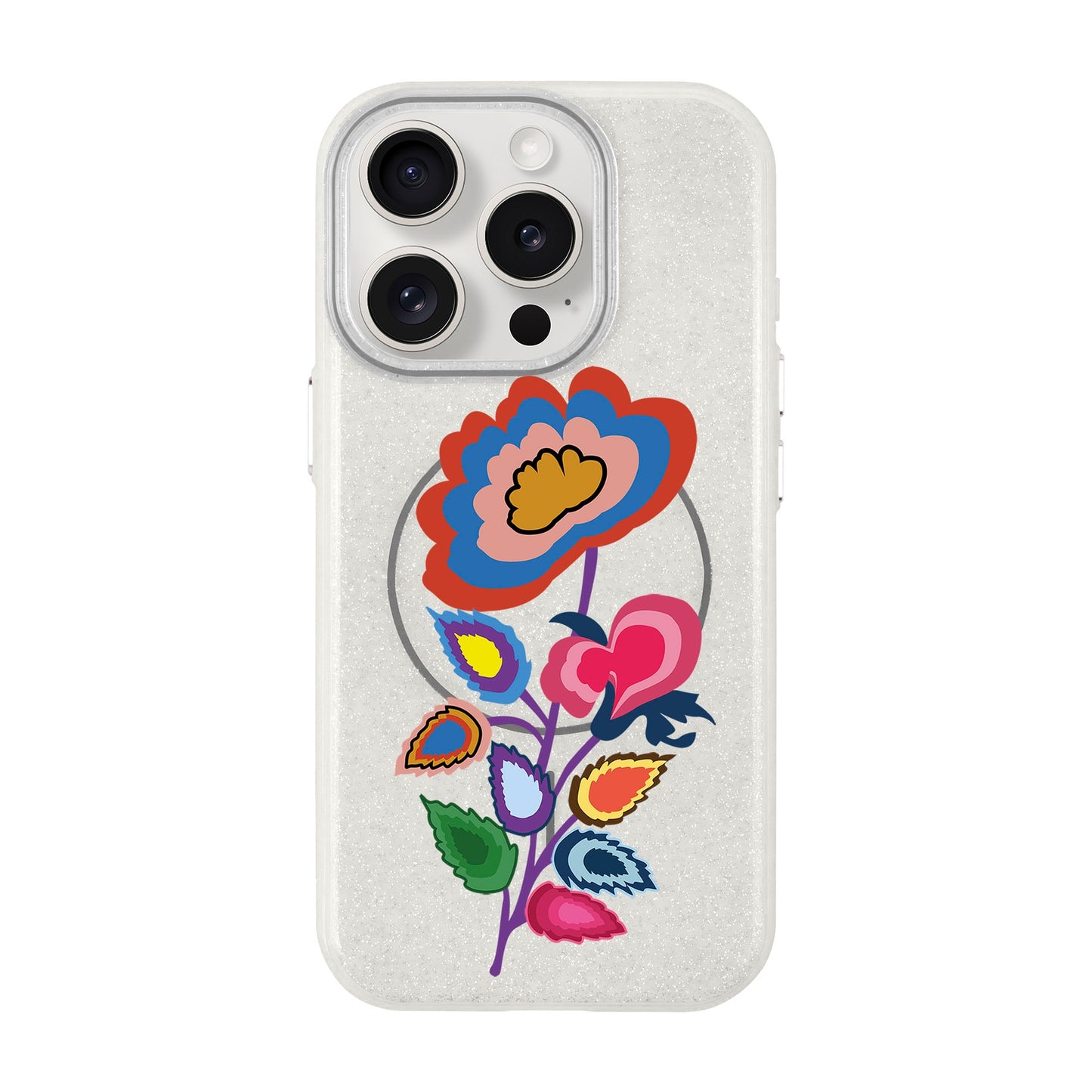 KNITTED FLOWER-iPhone 15 Pro Radiant Kılıf MagSafe Özellikli