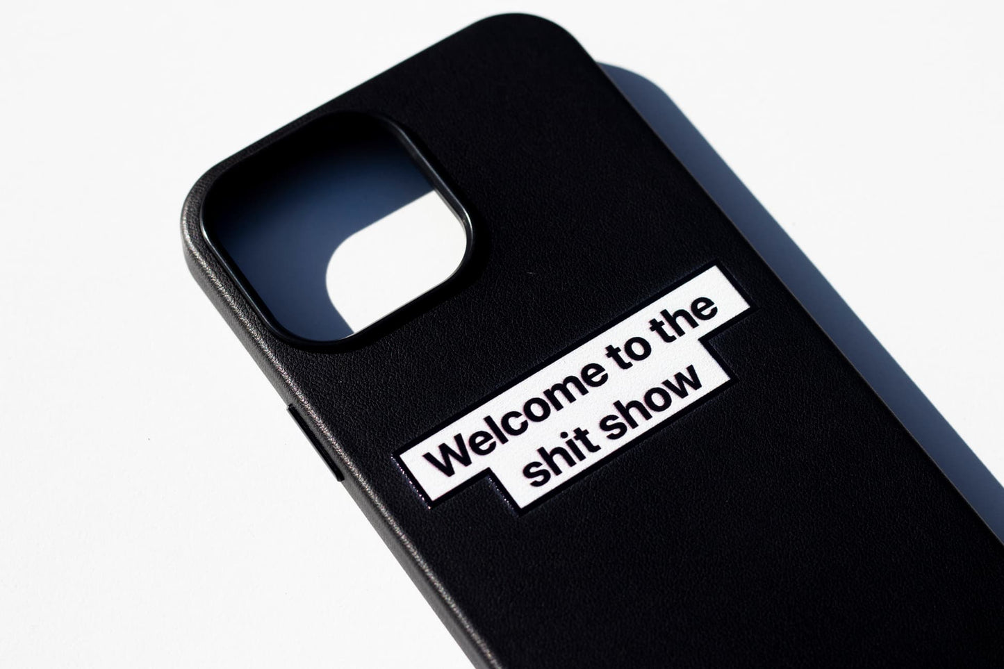 WELCOME-iPhone 14 Leather Kılıf