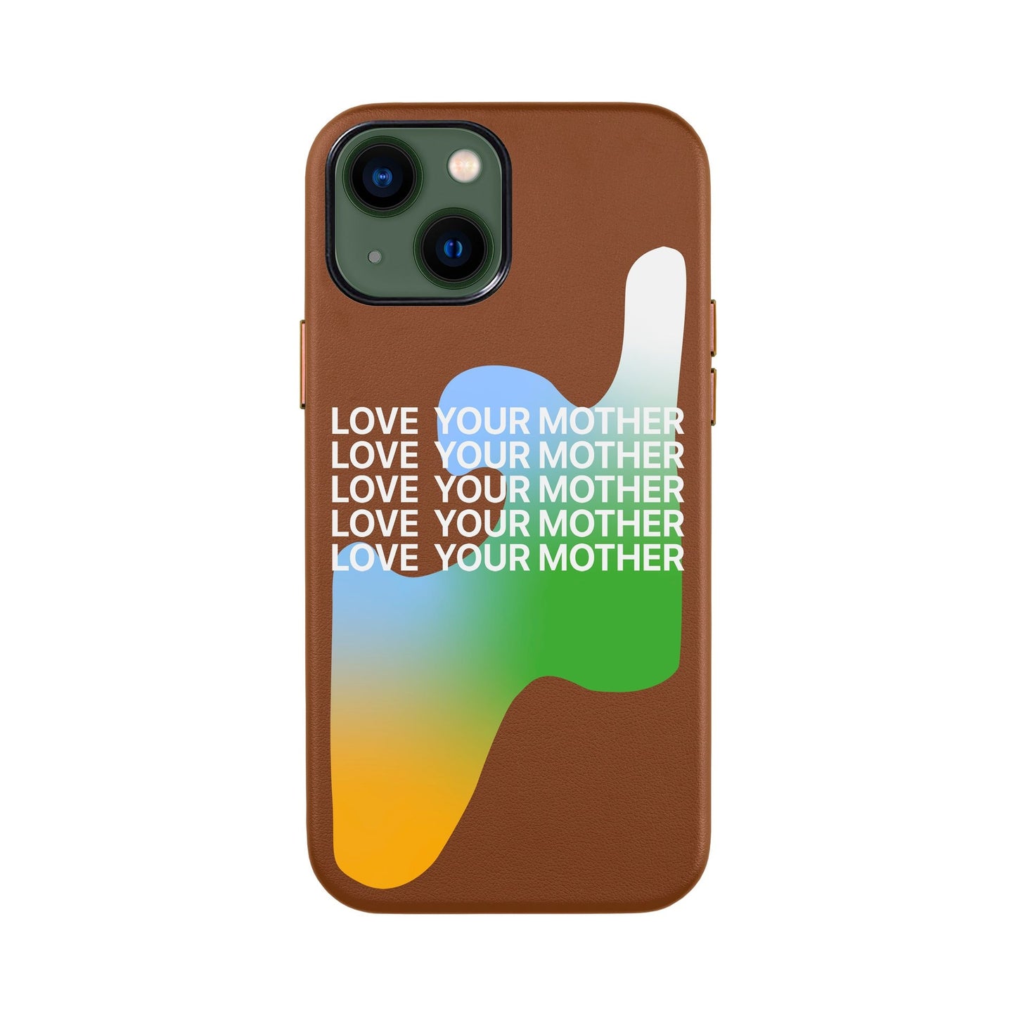 LOVE YOUR MOTHER-iPhone 13 Mini Leather Kılıf