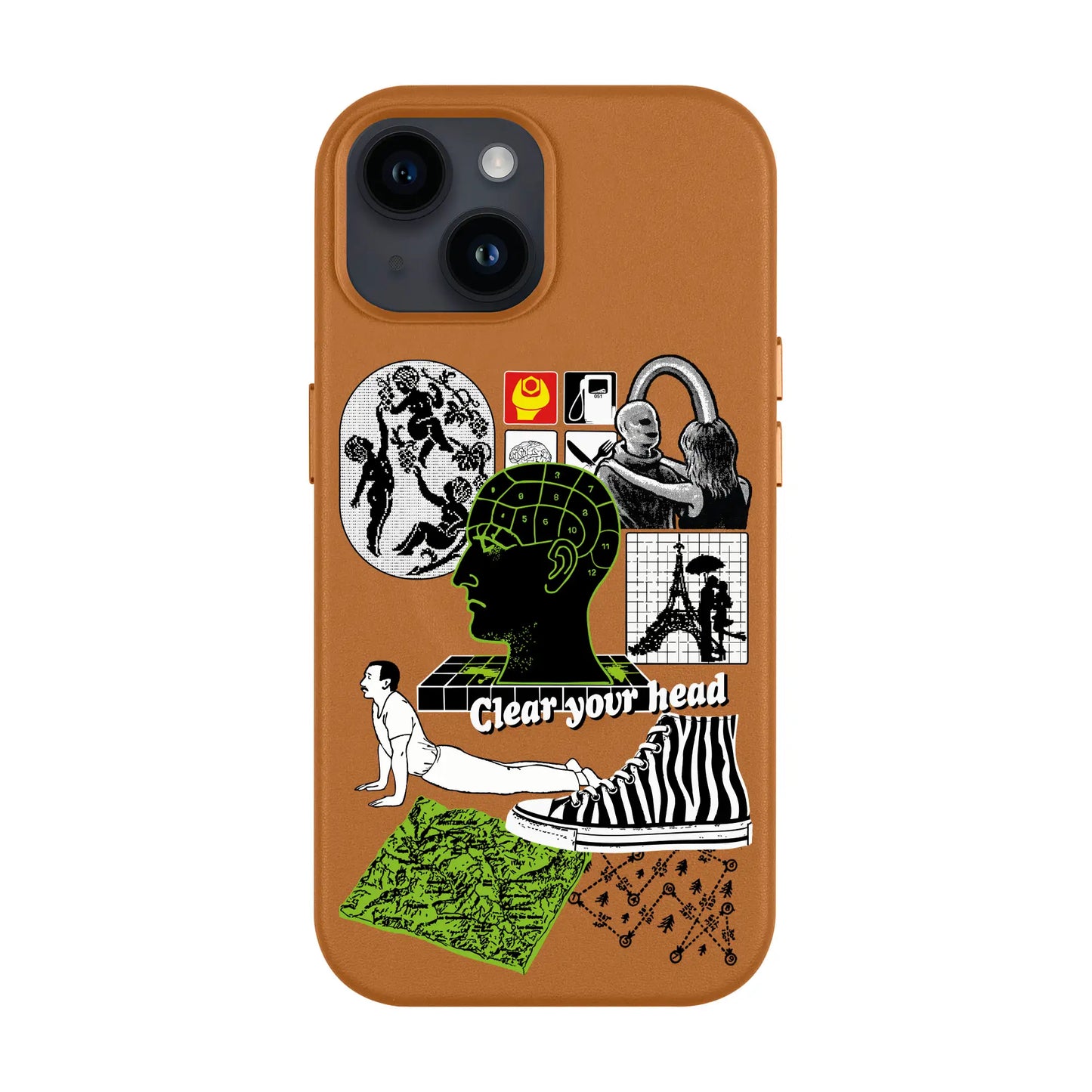 CLEAR YOUR HEAD-iPhone 14 Leather Kılıf MagSafe Özellikli