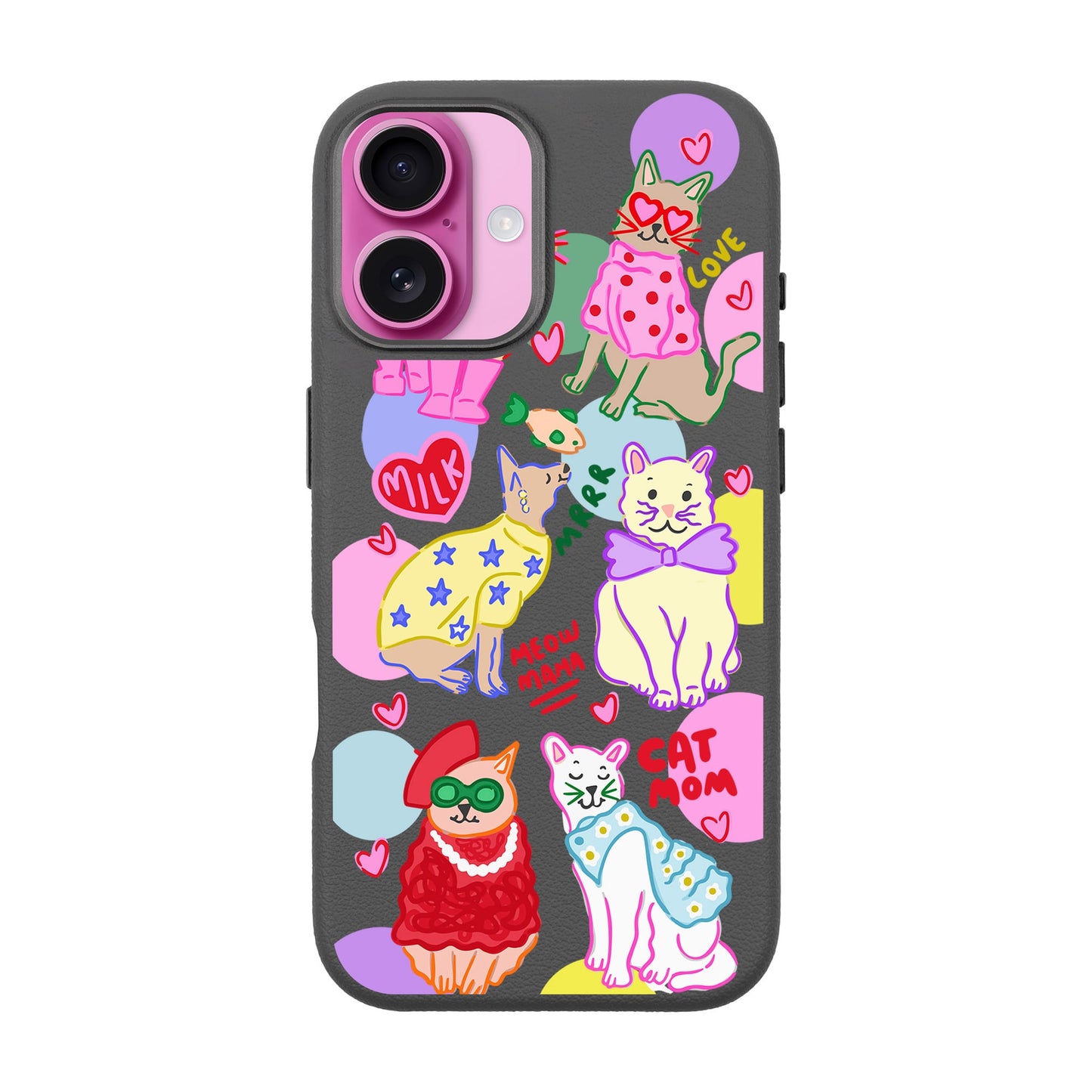 CAT MOM-iPhone 16 Leather Premium Kılıf MagSafe Özellikli