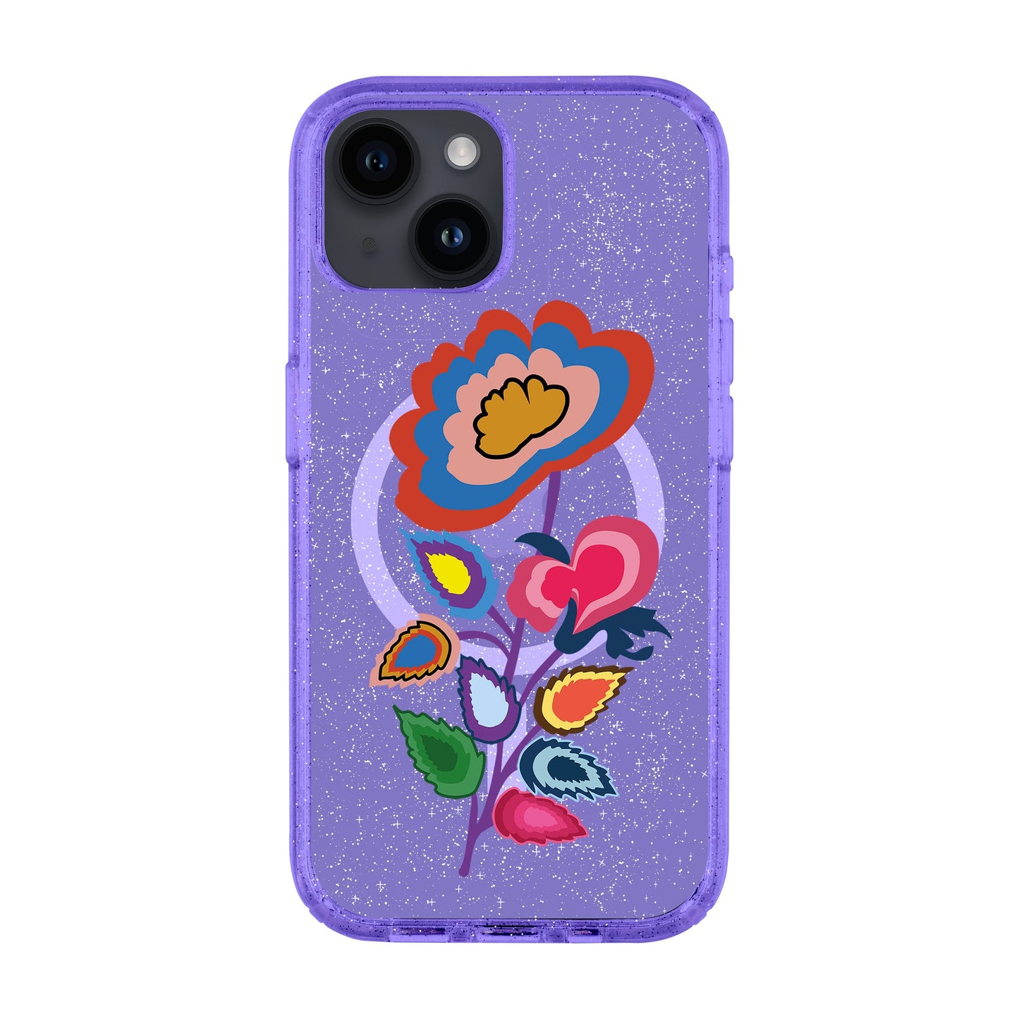 KNITTED FLOWER-iPhone 14 Shiny Kılıf MagSafe Özellikli