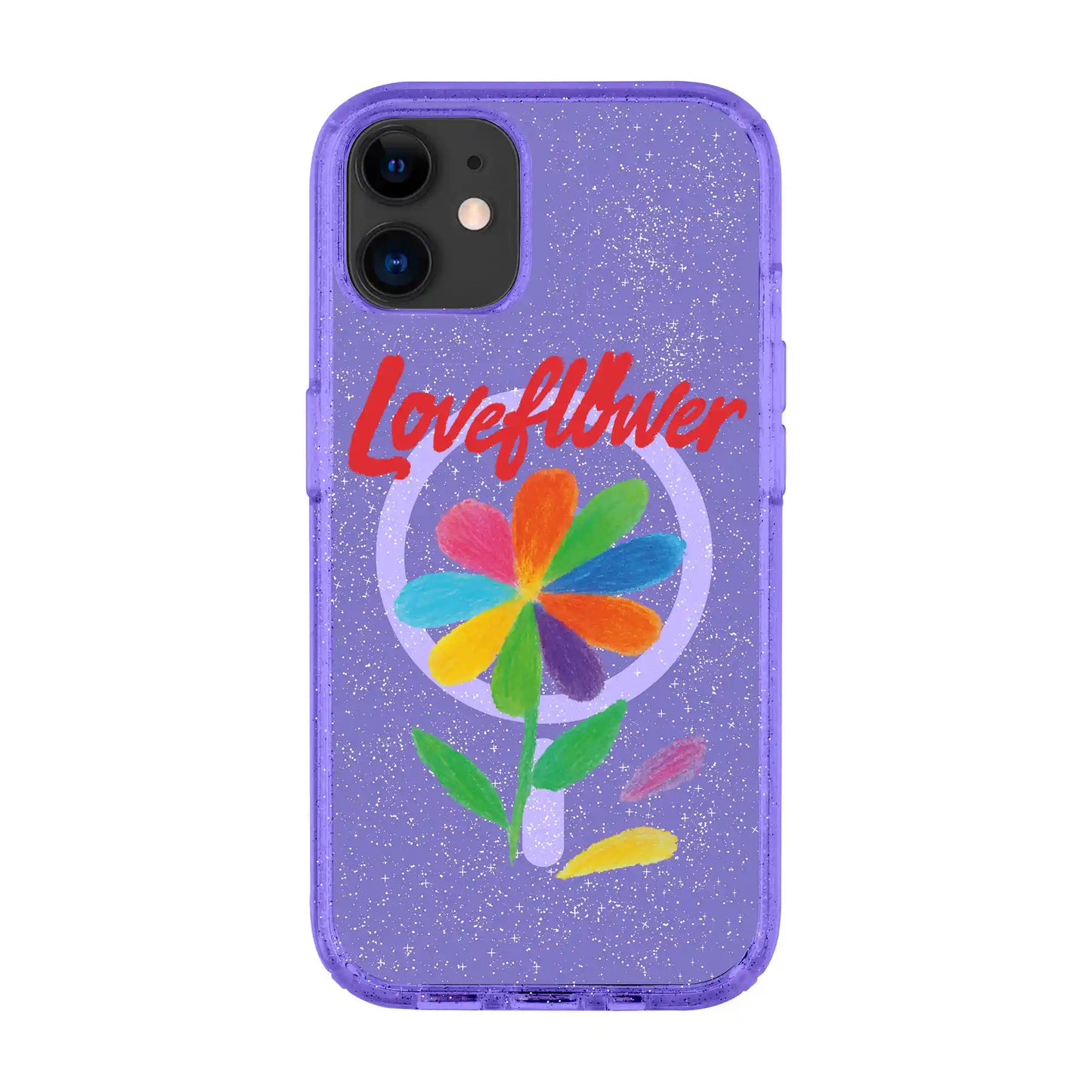 LOVE FLOWER-iPhone 11 Shiny Kılıf MagSafe Özellikli