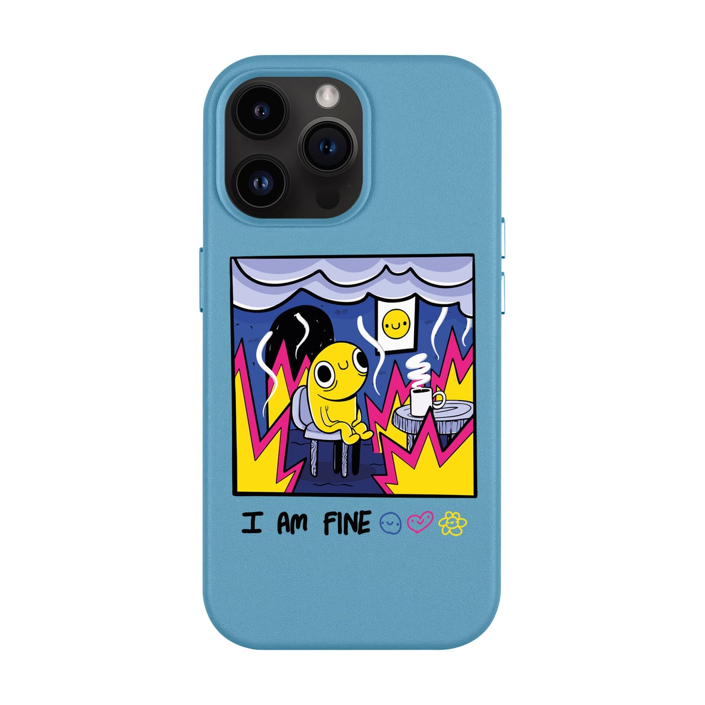 I AM FINE-iPhone 14 Pro Max Leather Kılıf MagSafe Özellikli