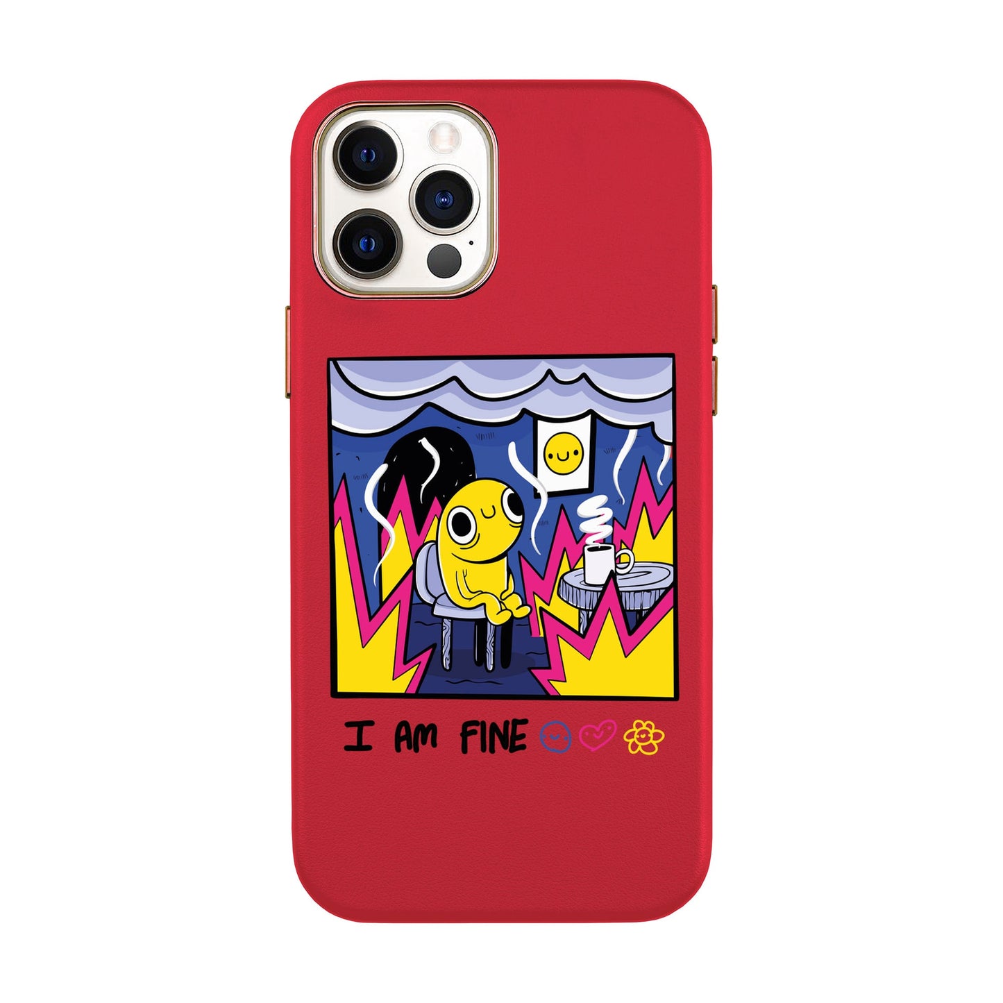 I AM FINE-iPhone 11 Pro Max Leather Kılıf