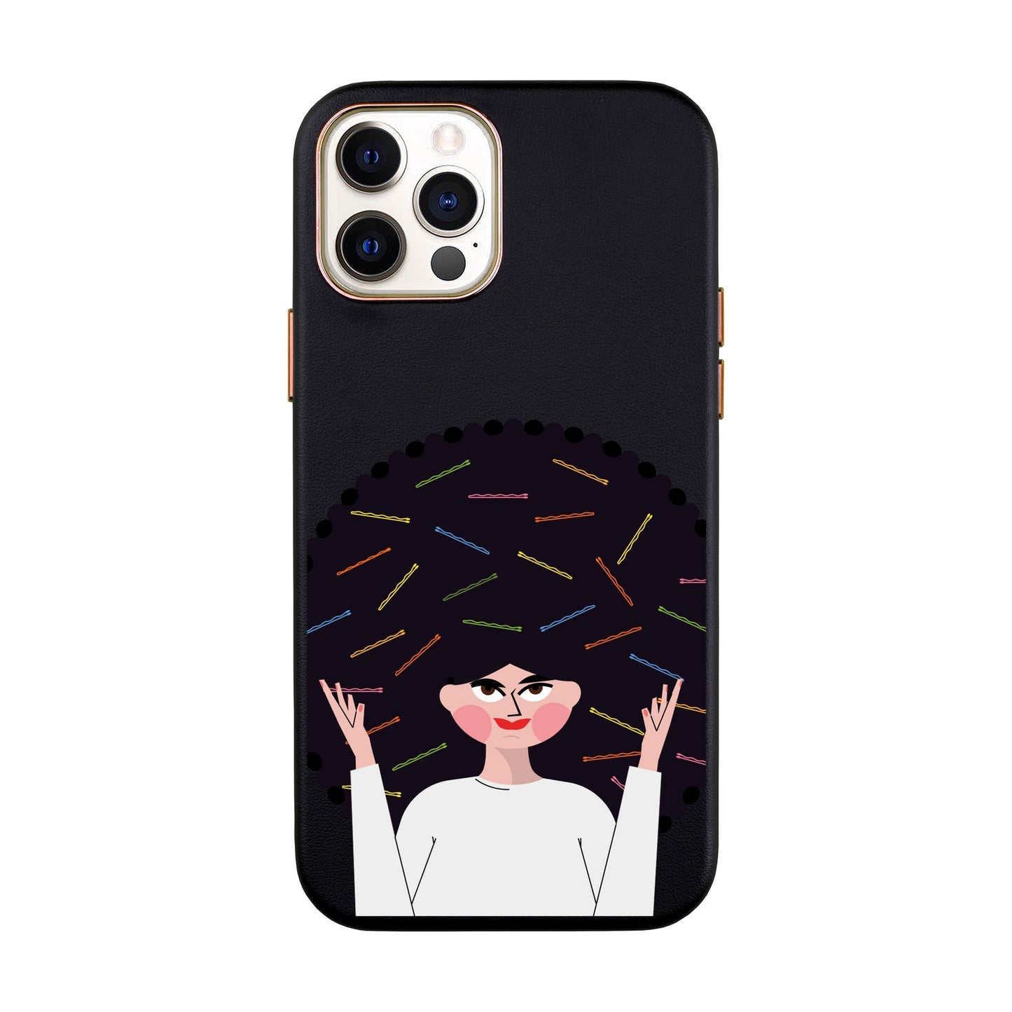 TANGLES OF HAPPINESS-iPhone X / Xs Leather Kılıf