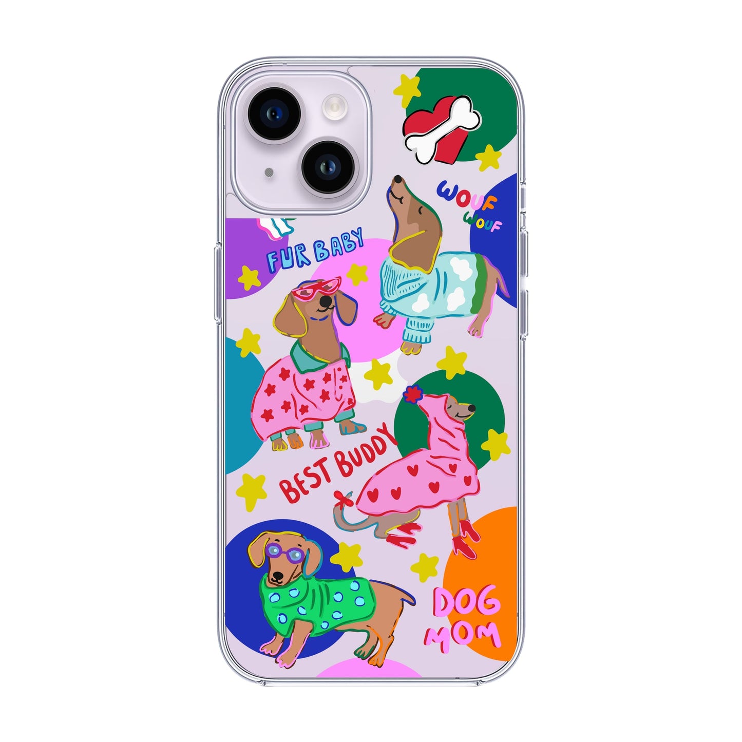 DOG MOM-iPhone 14 Solid Kılıf