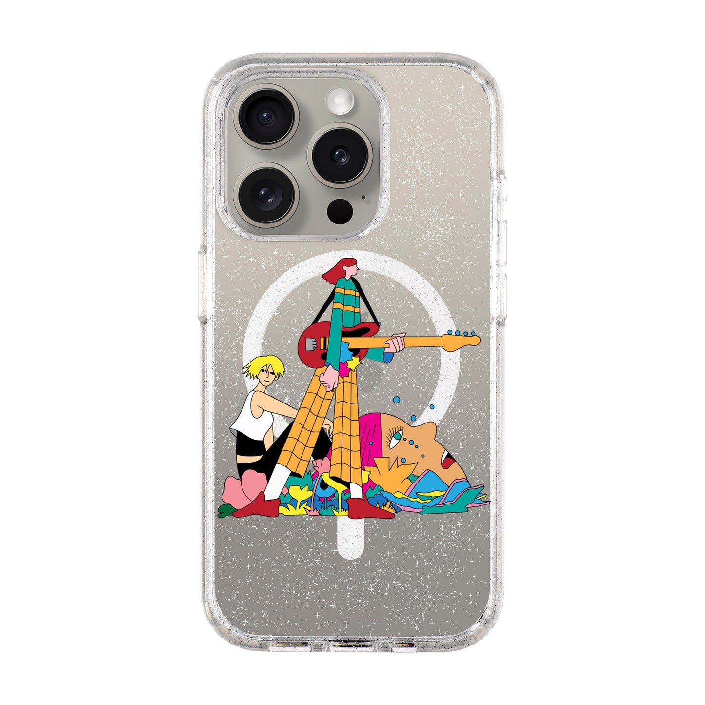 HER BAND-iPhone 15 Pro Shiny Kılıf MagSafe Özellikli