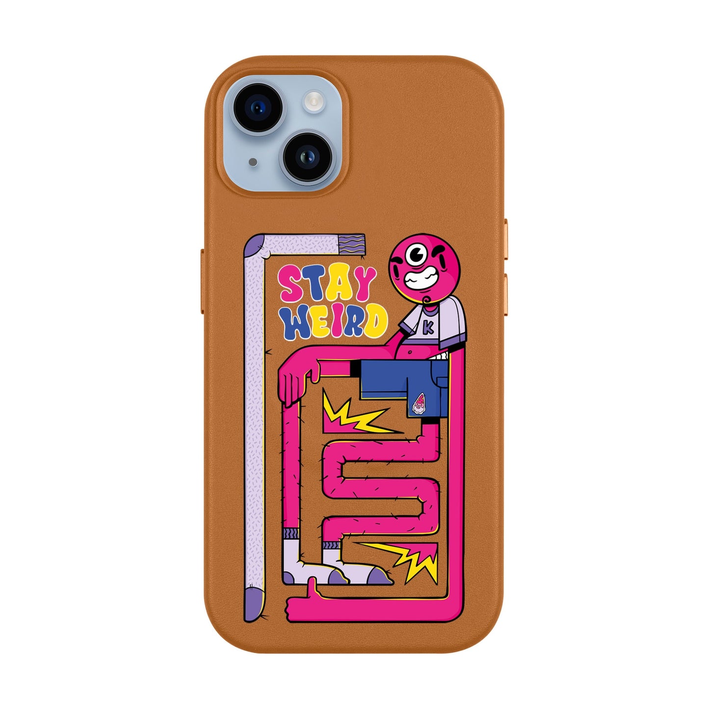 OG TOOTHY-iPhone 14 Plus Leather Kılıf MagSafe Özellikli