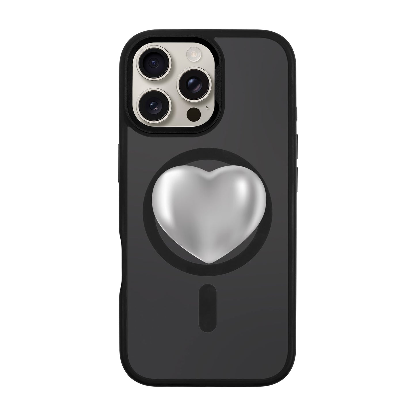 SILVER HEART-iPhone 16 Pro Max Rise Kılıf MagSafe Özellikli