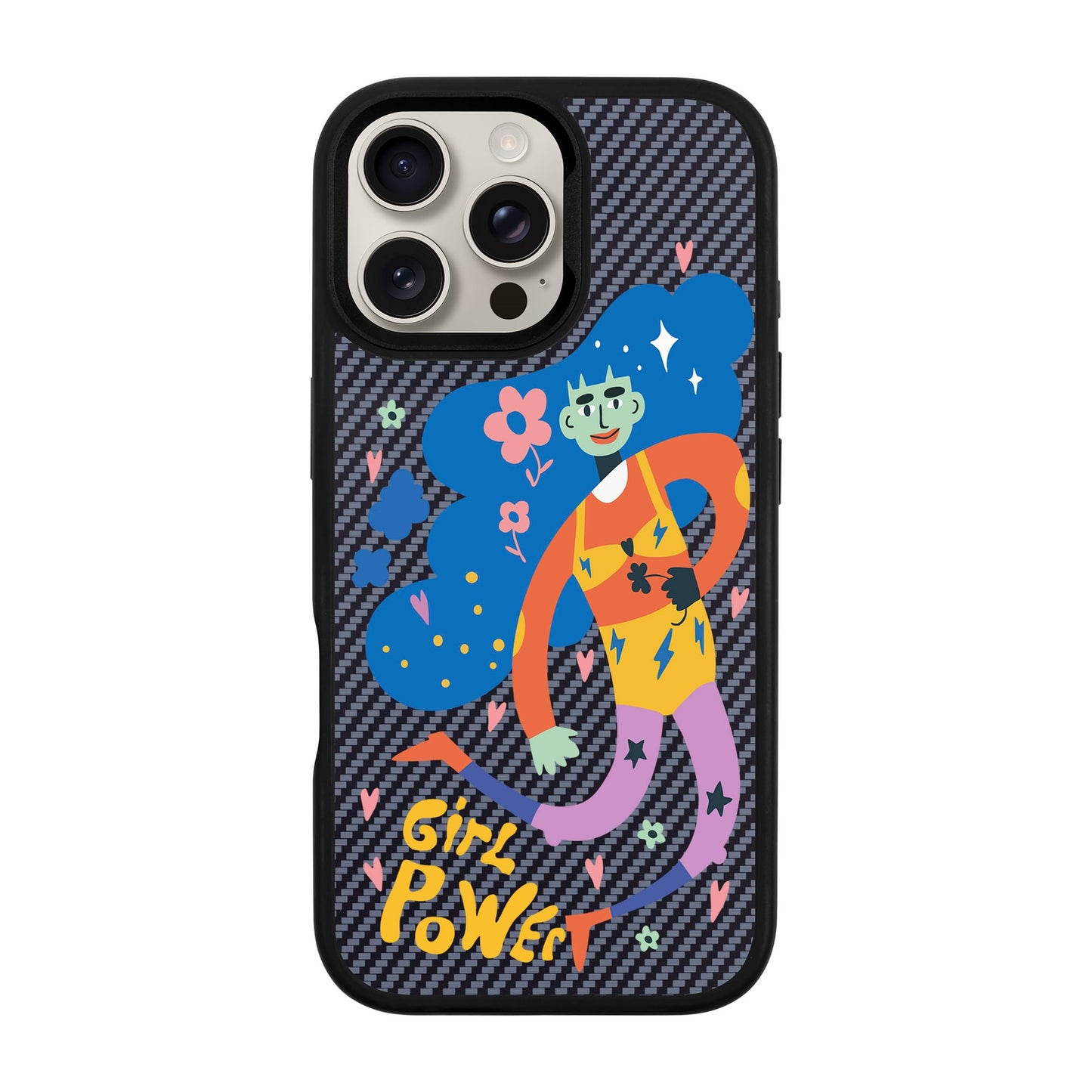 GIRL POWER-iPhone 16 Pro Max Plaid Kılıf MagSafe Özellikli
