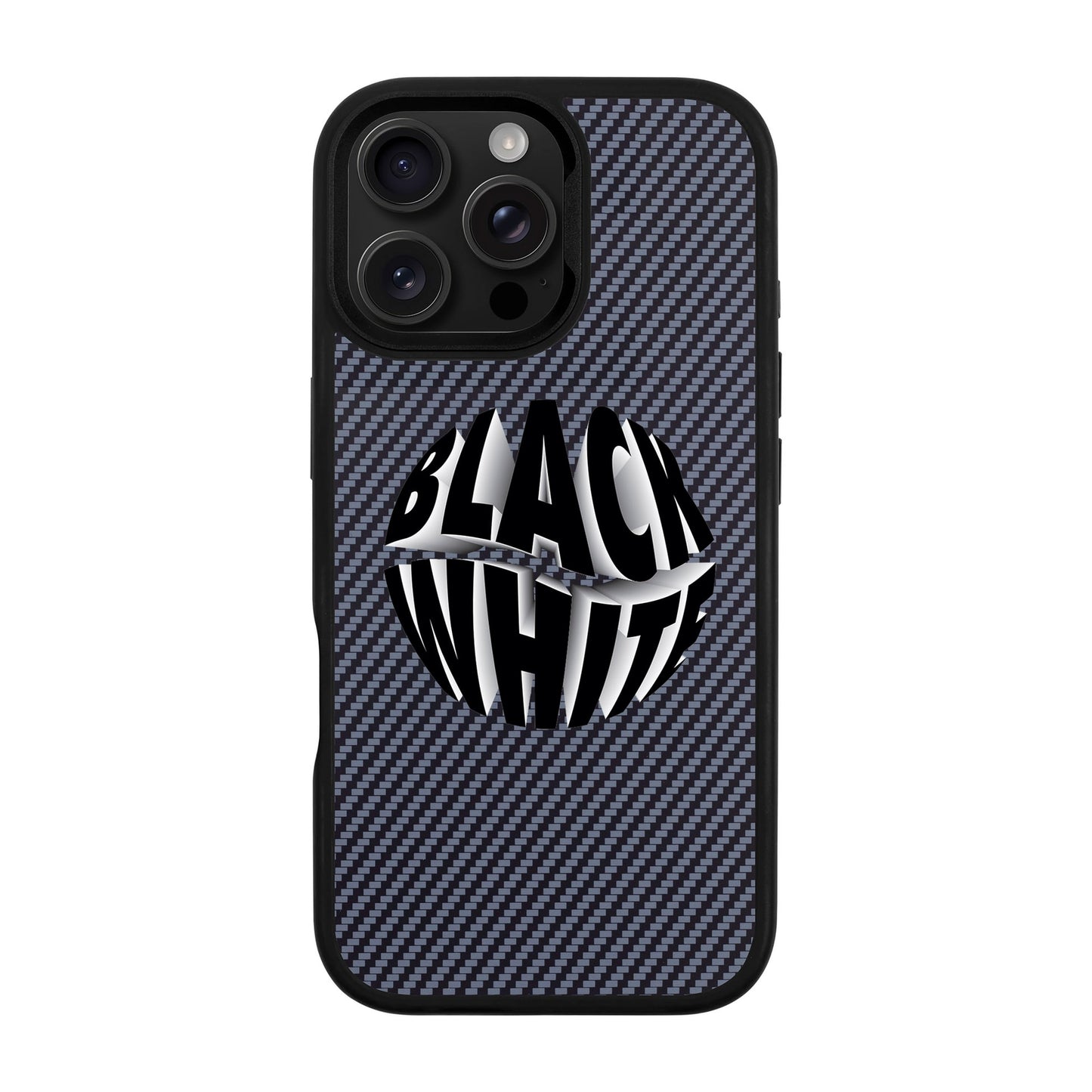 BLACK WHITE-iPhone 16 Pro Max Plaid Kılıf MagSafe Özellikli