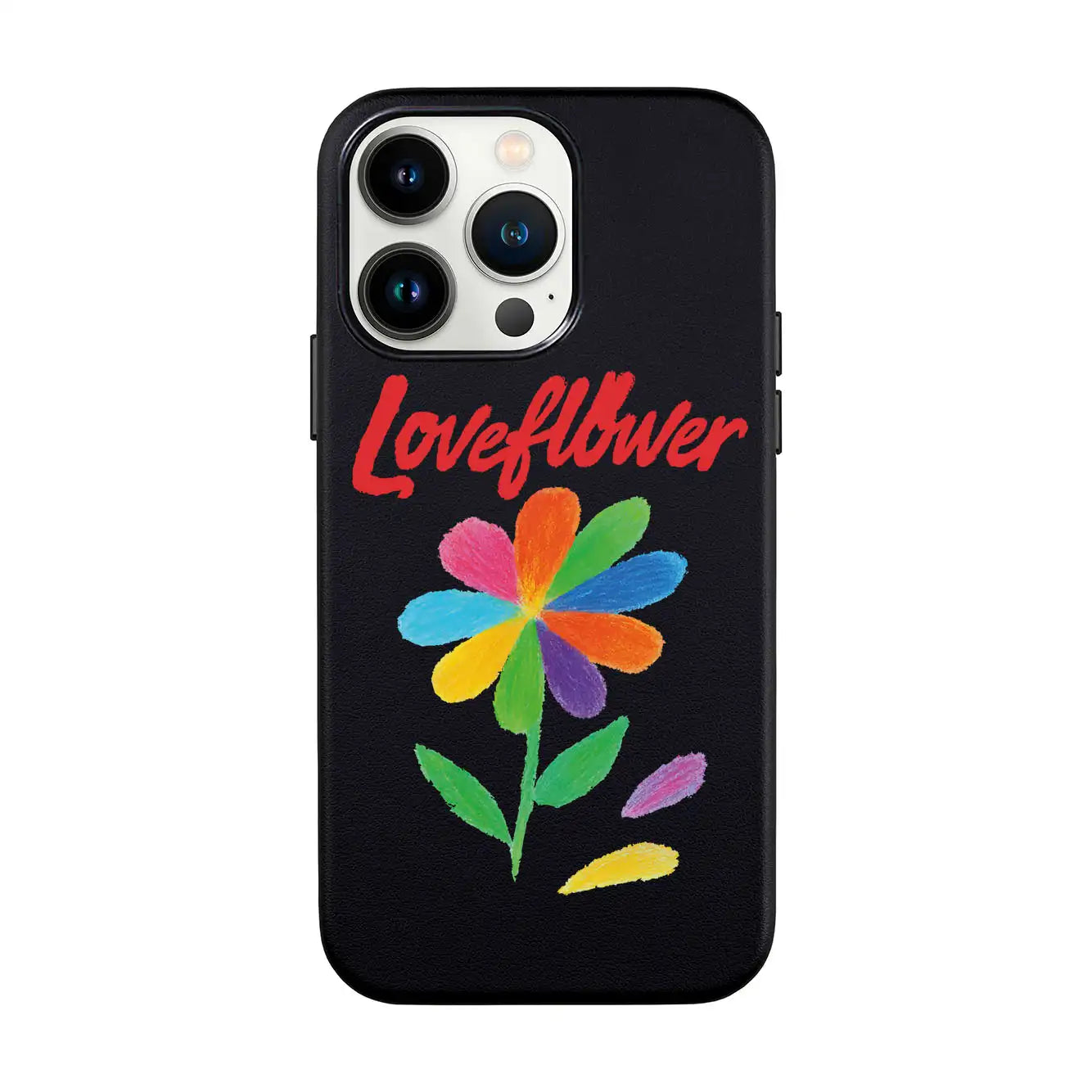 LOVE FLOWER-iPhone 13 Mini Leather Kılıf