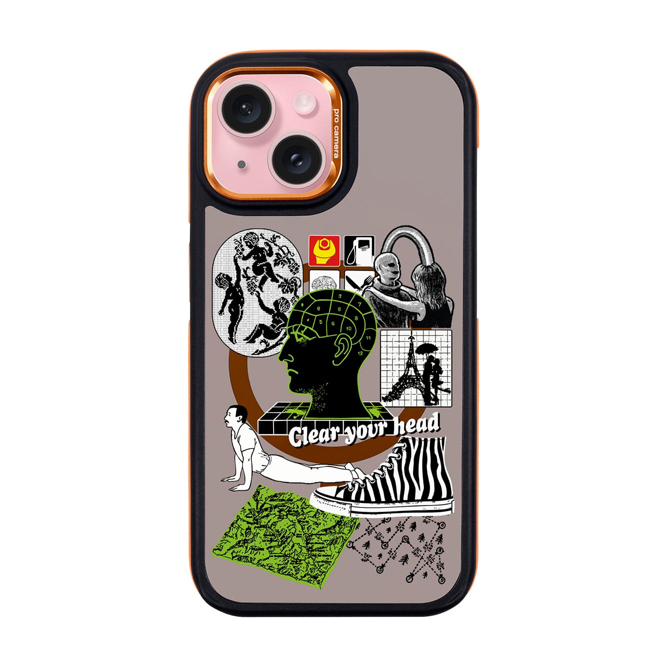 CLEAR YOUR HEAD-iPhone 15 Dark Kılıf MagSafe Özellikli
