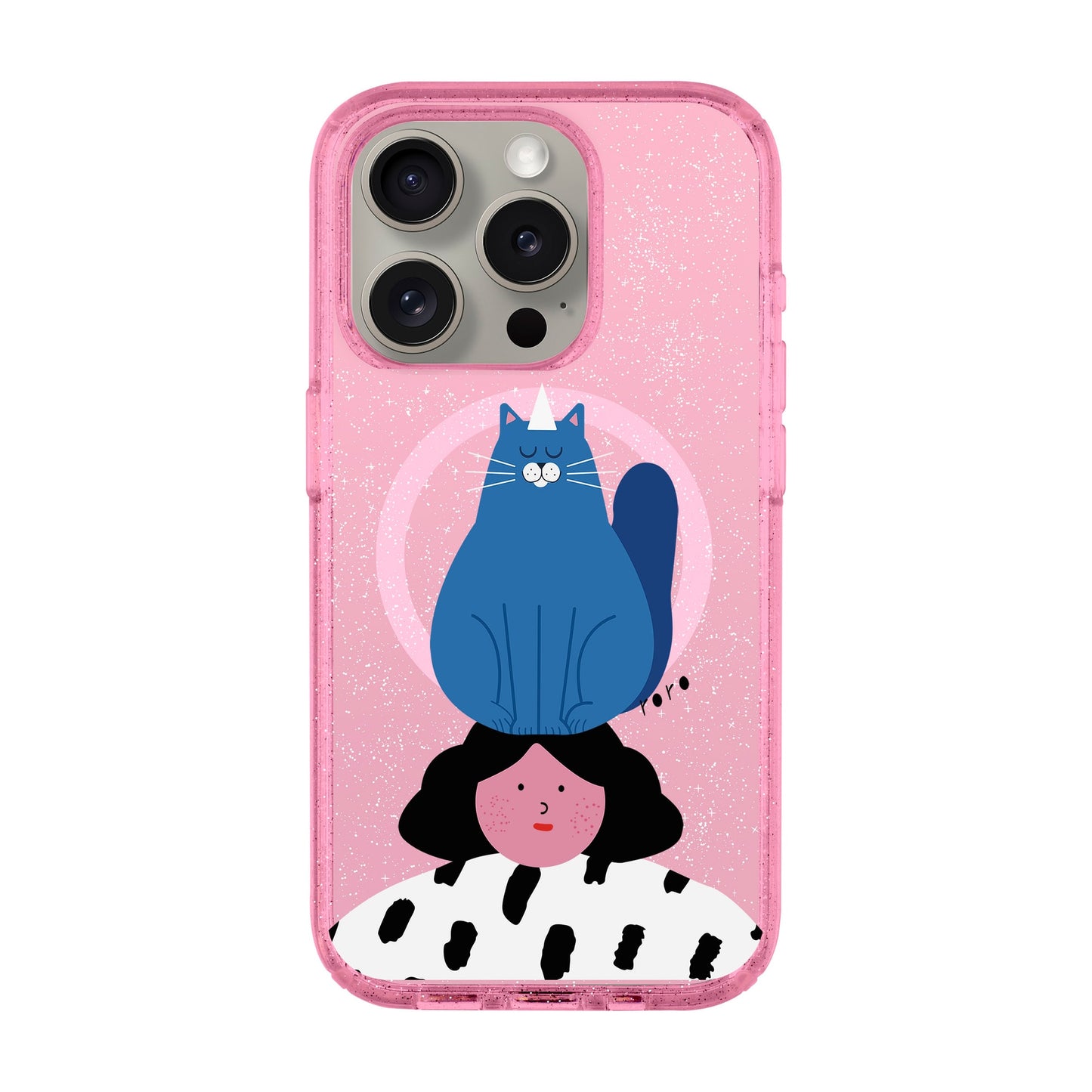 NAUGHTY CAT-iPhone 15 Pro Shiny Kılıf MagSafe Özellikli