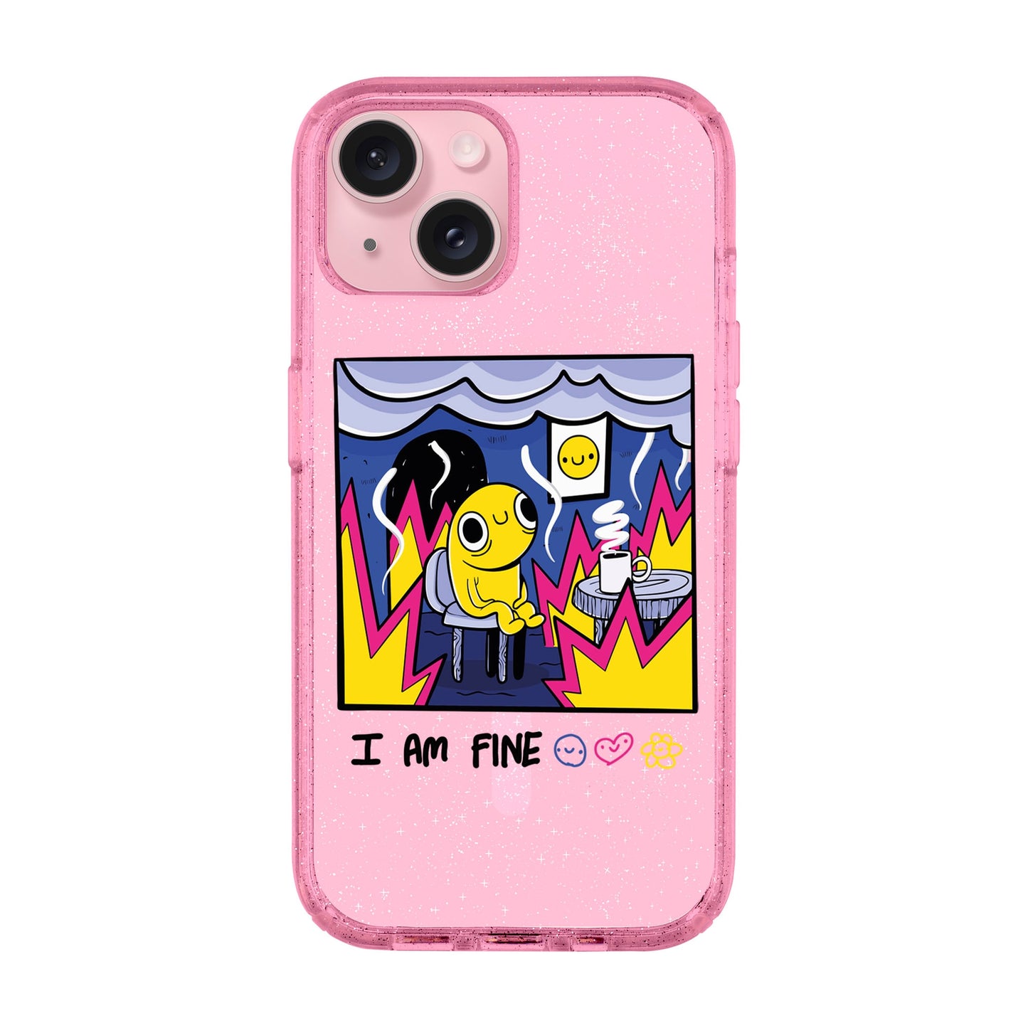 I AM FINE-iPhone 14 Plus Shiny Kılıf MagSafe Özellikli