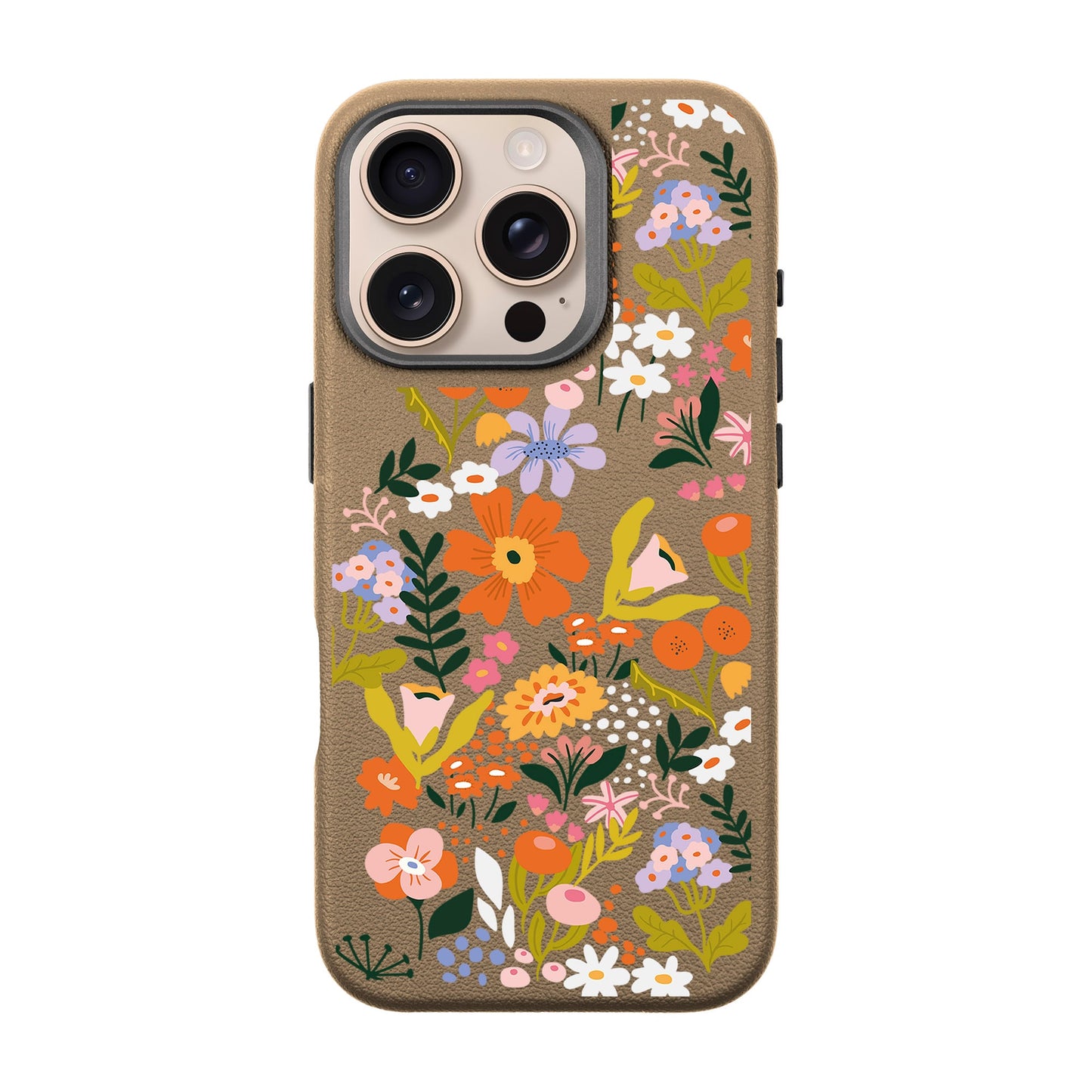 FLOWER-iPhone 16 Pro Leather Premium Kılıf MagSafe Özellikli