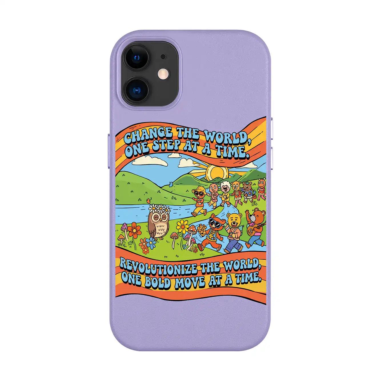 CHANGE THE WORLD-iPhone 11 Leather Kılıf MagSafe Özellikli