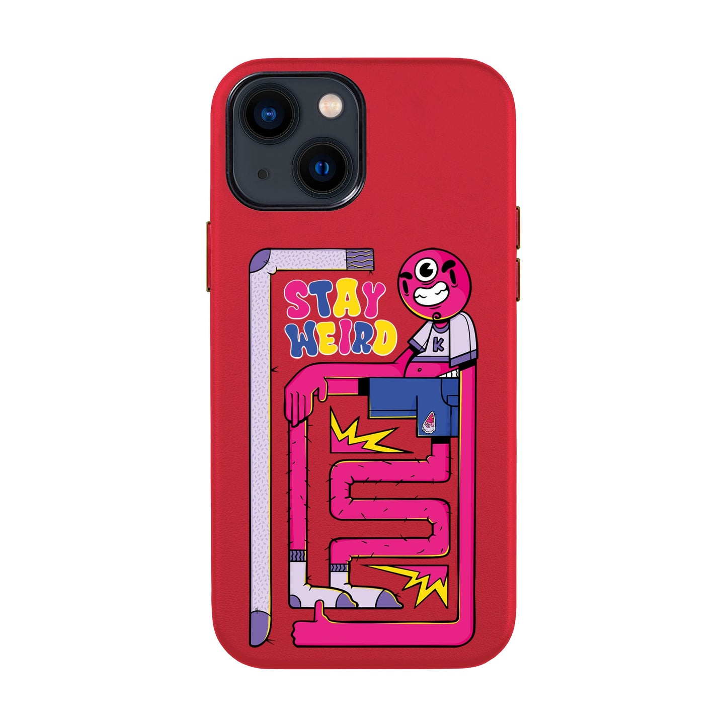 OG TOOTHY-iPhone 14 Leather Kılıf