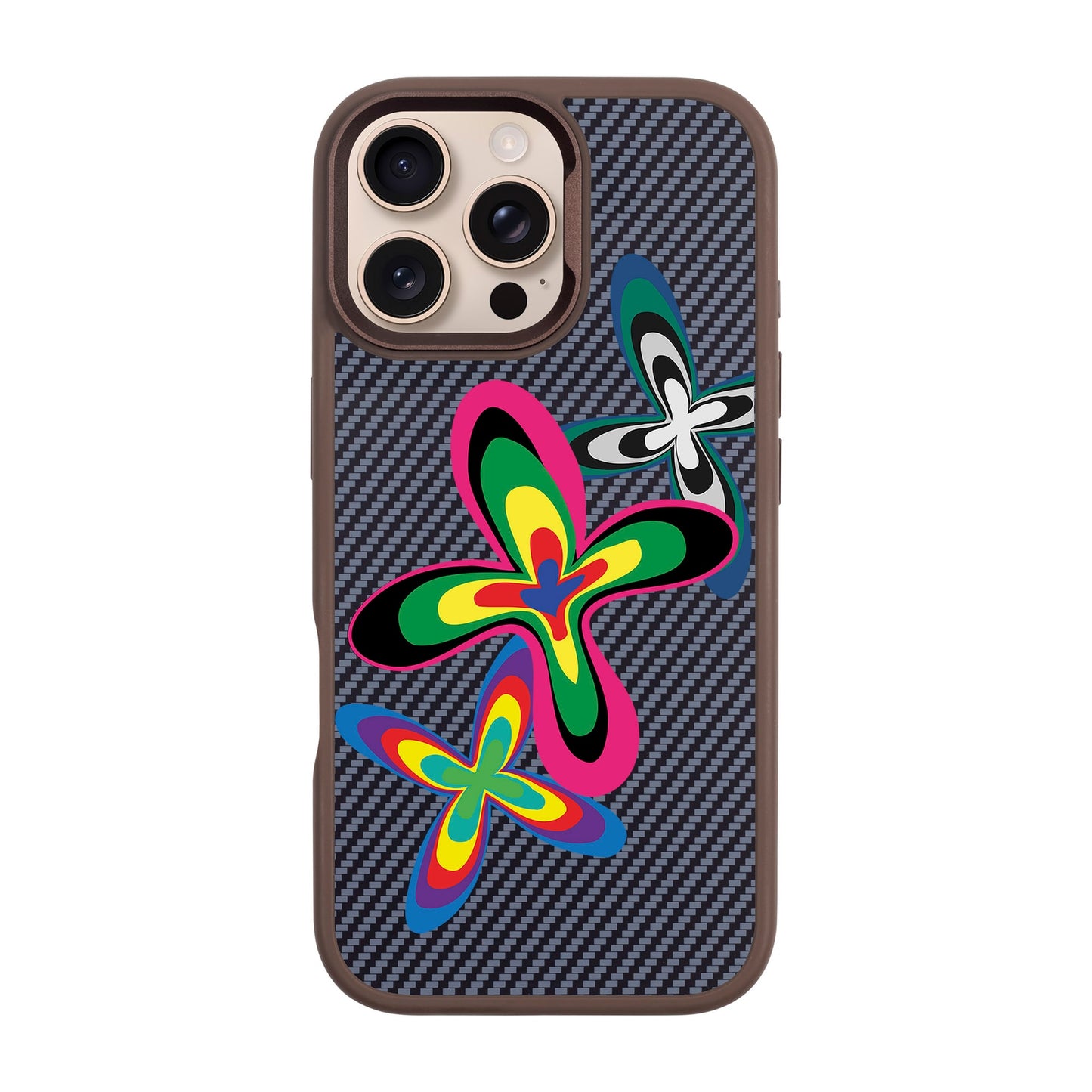 COLOR FLOWER-iPhone 16 Pro Max Plaid Kılıf MagSafe Özellikli