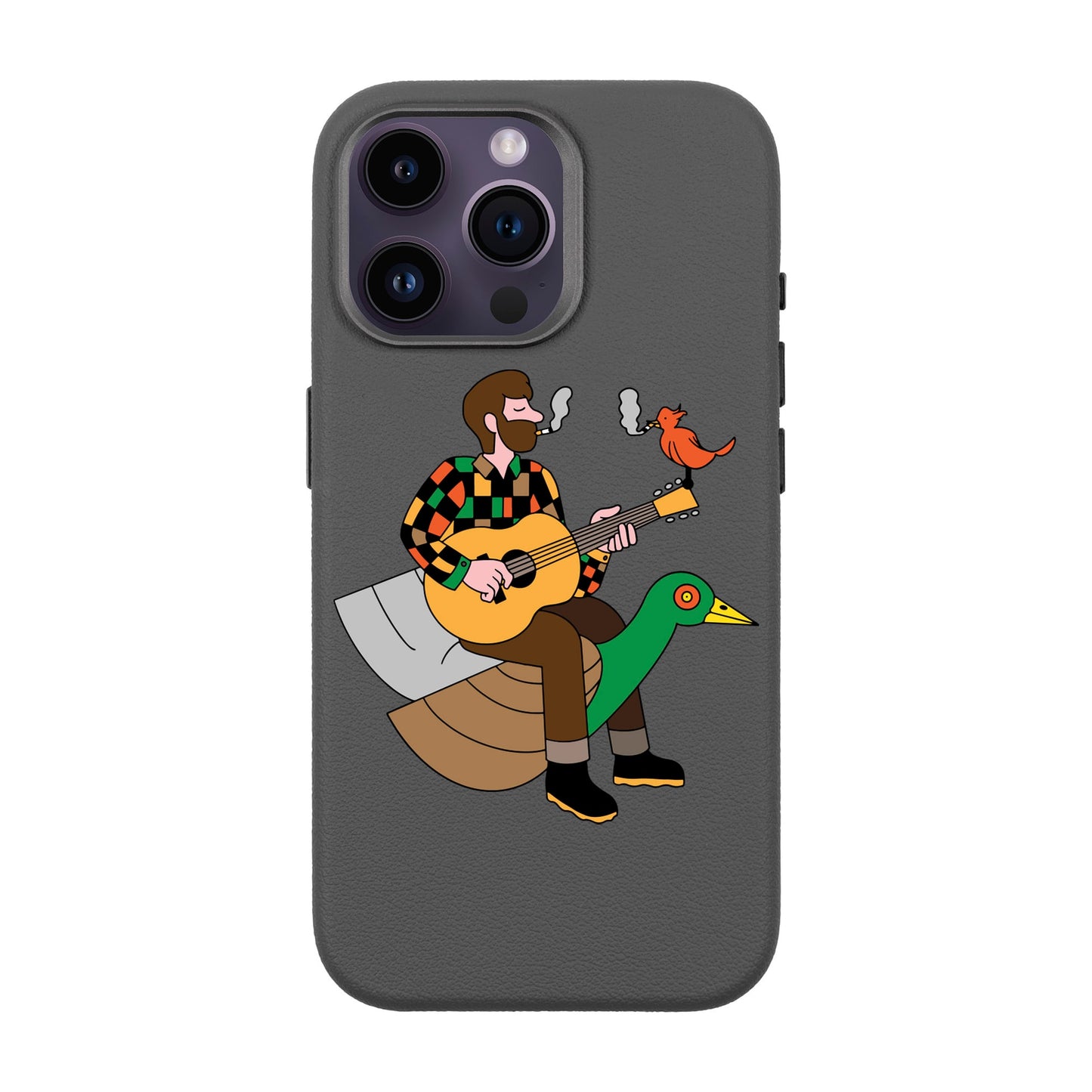 BIRDS OF A FEATHER-iPhone 14 Pro Max Leather Premium Kılıf MagSafe Özellikli