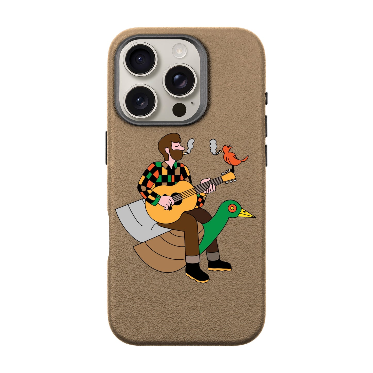 BIRDS OF A FEATHER-iPhone 16 Pro Leather Premium Kılıf MagSafe Özellikli