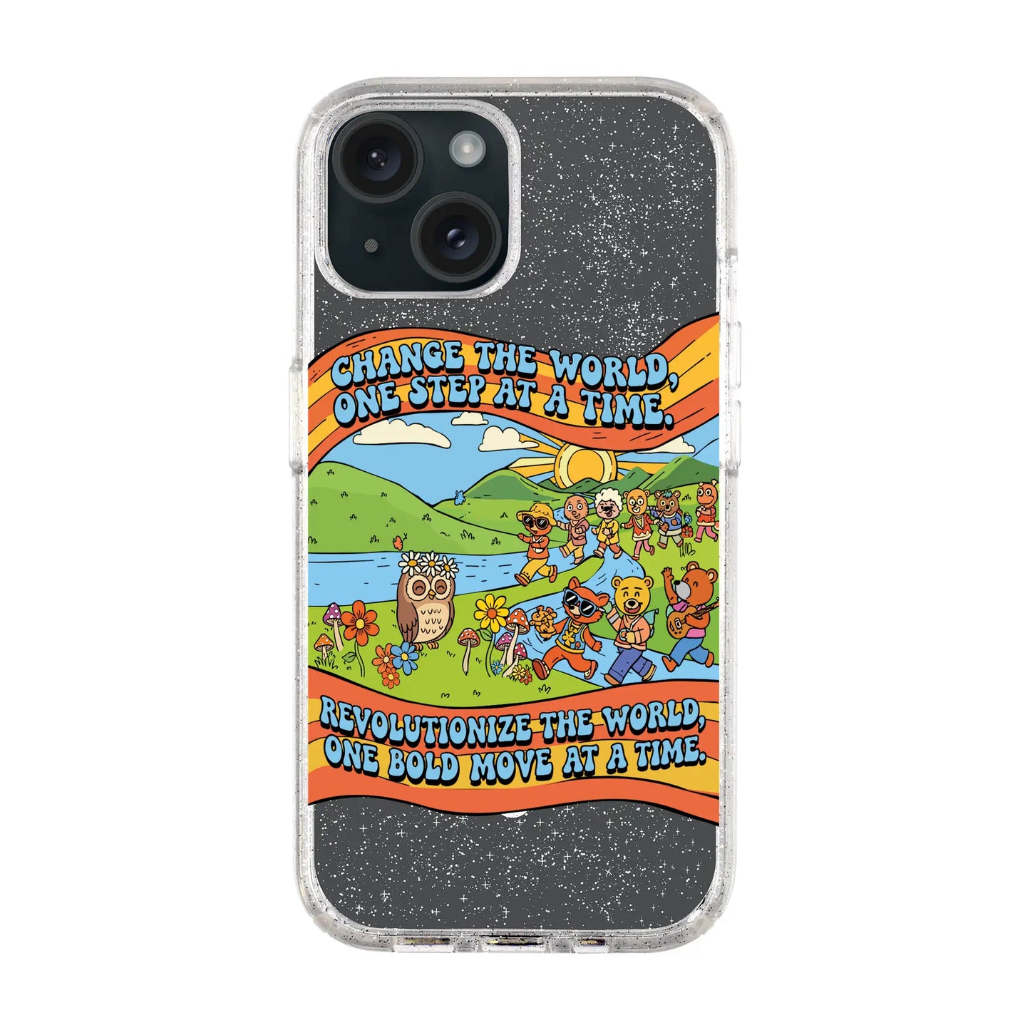 CHANGE THE WORLD-iPhone 14 Plus Shiny Kılıf MagSafe Özellikli