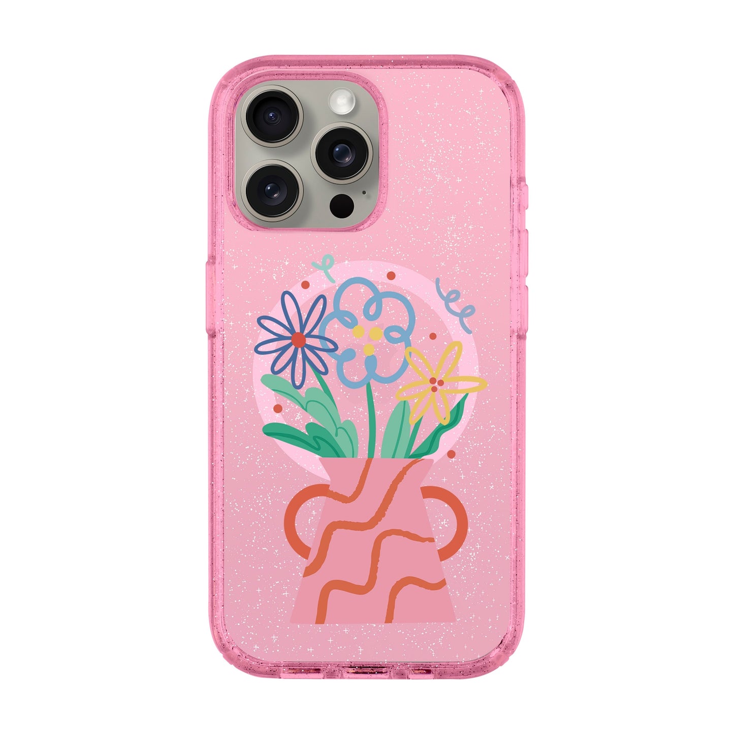 PINK VASE-iPhone 15 Pro Max Shiny Kılıf MagSafe Özellikli