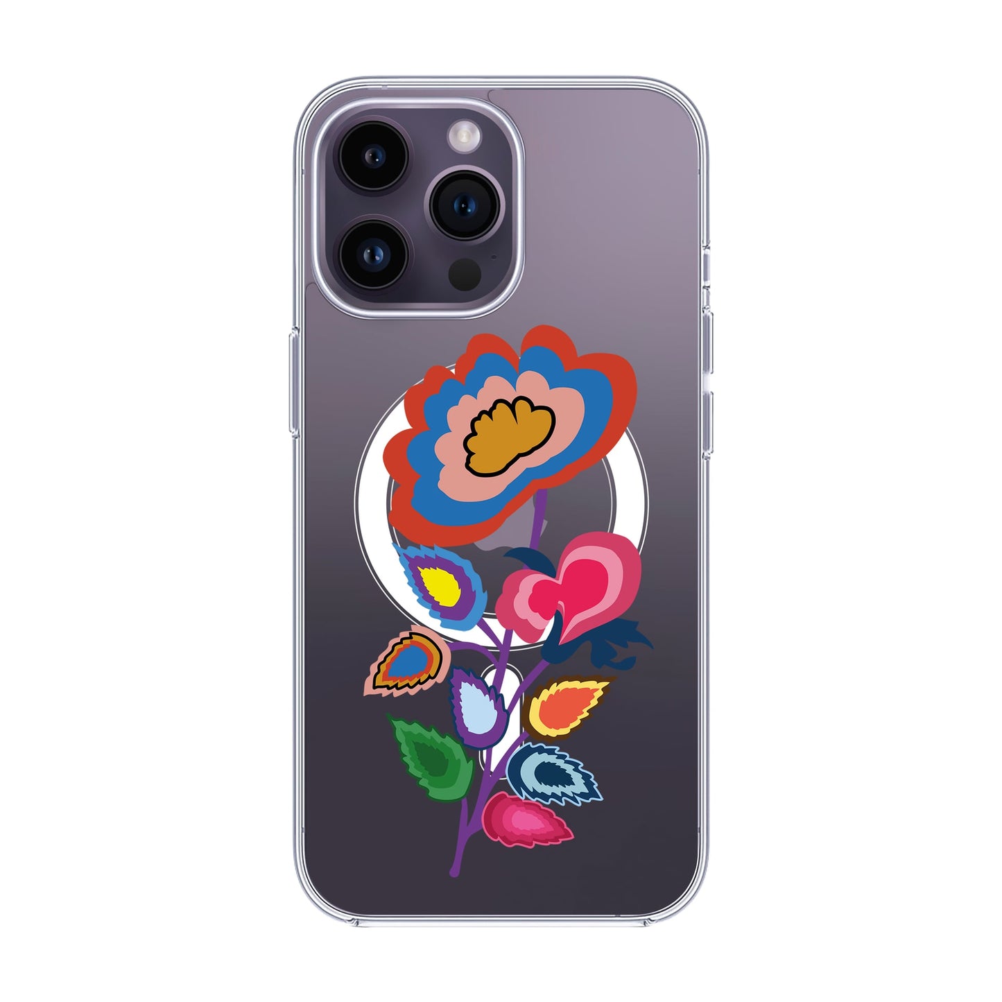 KNITTED FLOWER-iPhone 14 Pro Max Solid Kılıf MagSafe Özellikli